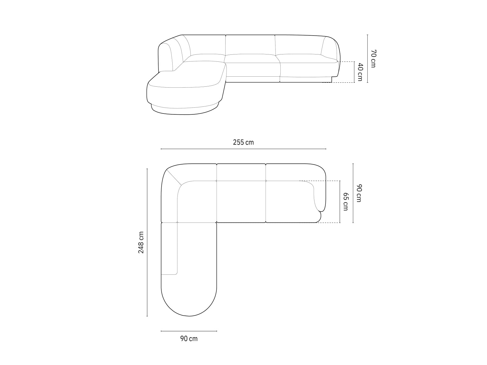 Entdecken Sie das Miley Velour Ecksofa links 6 Sitzer von Micadoni – ein stilvolles Sofa, das Komfort und Eleganz für Ihr Zuhause bietet.