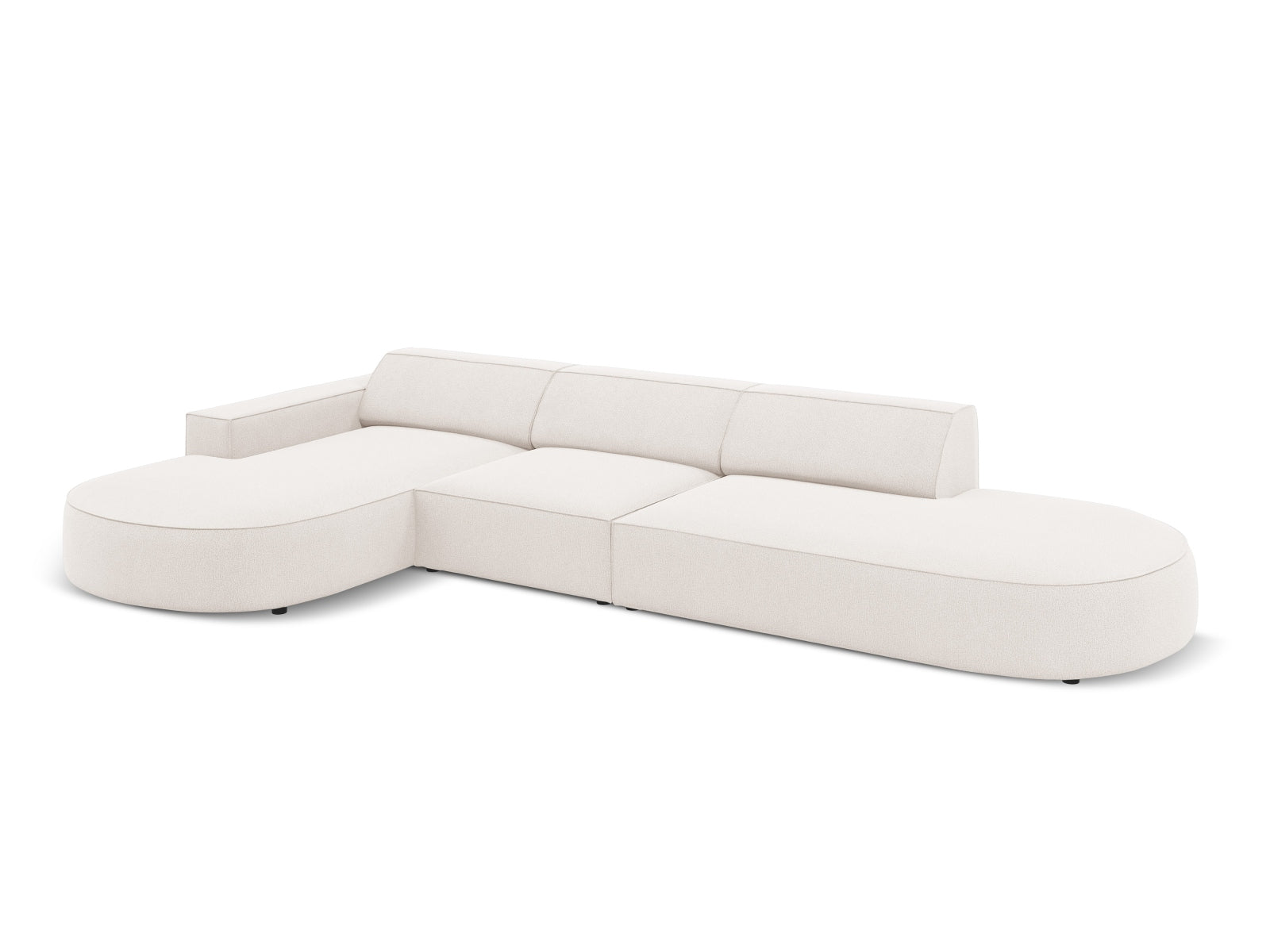 Entdecken Sie das Jodie Ecksofa links 4 Sitzer von Micadoni – ein stilvolles, anpassbares Möbelstück, das höchsten Komfort und Eleganz vereint.
