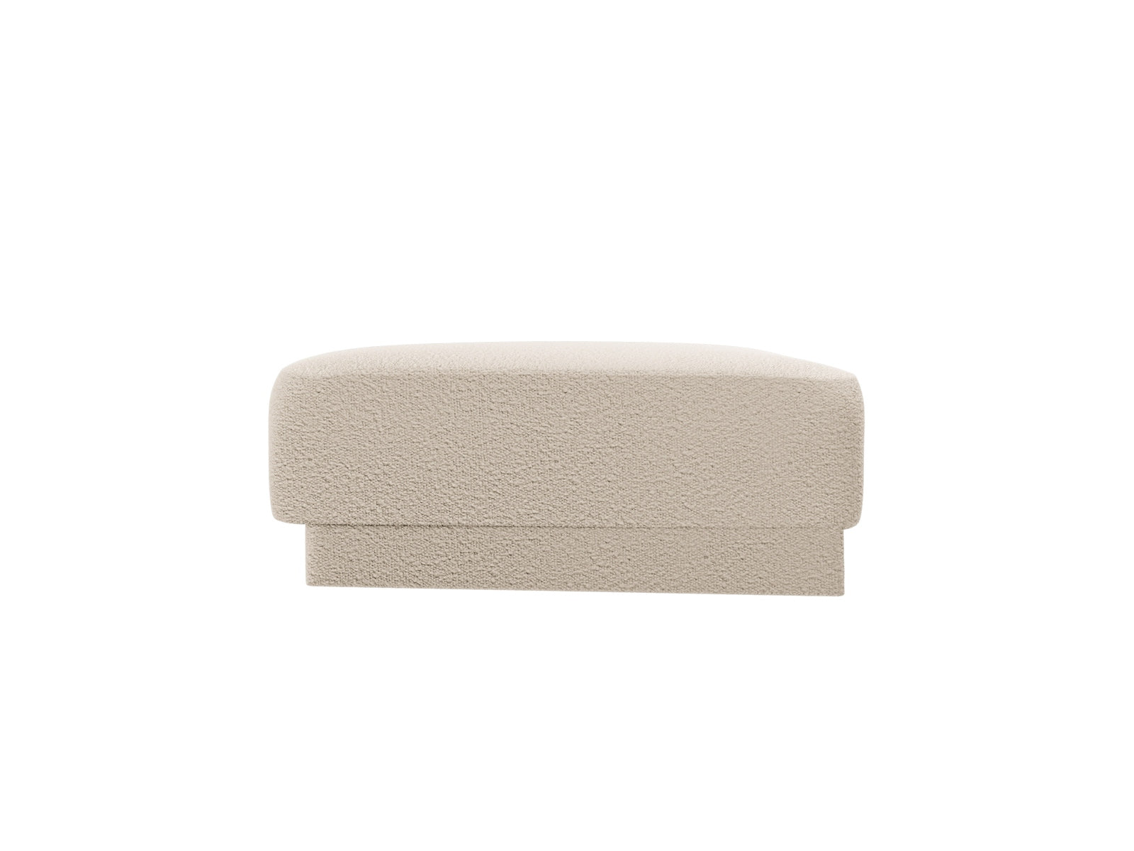 Eleganter Miley Pouf von Micadoni in Beige, perfekt für gemütliche Sitzgelegenheiten und stilvolle Raumgestaltung.