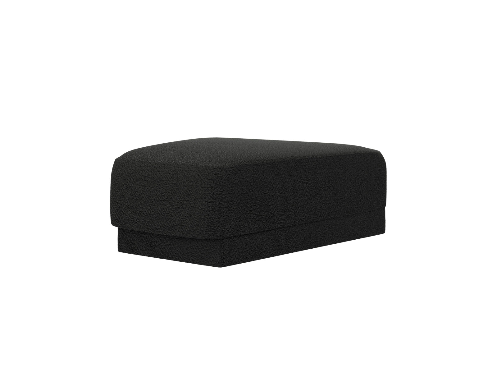 Stylischer Miley Pouf in elegantem Schwarz, ideal für jeden Raum. Bequem und vielseitig, perfekt als Sitzgelegenheit oder Fußablage.