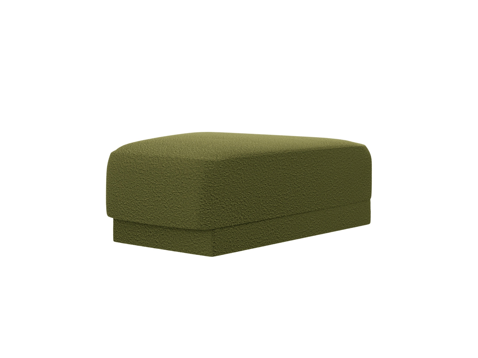 Stylischer Miley Pouf in dunklem Olivgrün von Micadoni, ideal für gemütliche Sitzgelegenheiten und moderne Wohnräume.