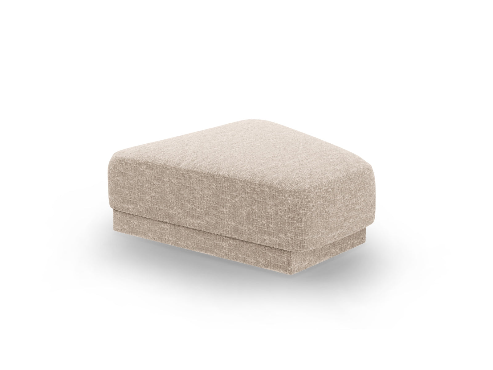 Stylischer Miley Pouf von Micadoni in zartem Beige, perfekt als zusätzlicher Sitzplatz oder dekorative Ablage für moderne Wohnräume.