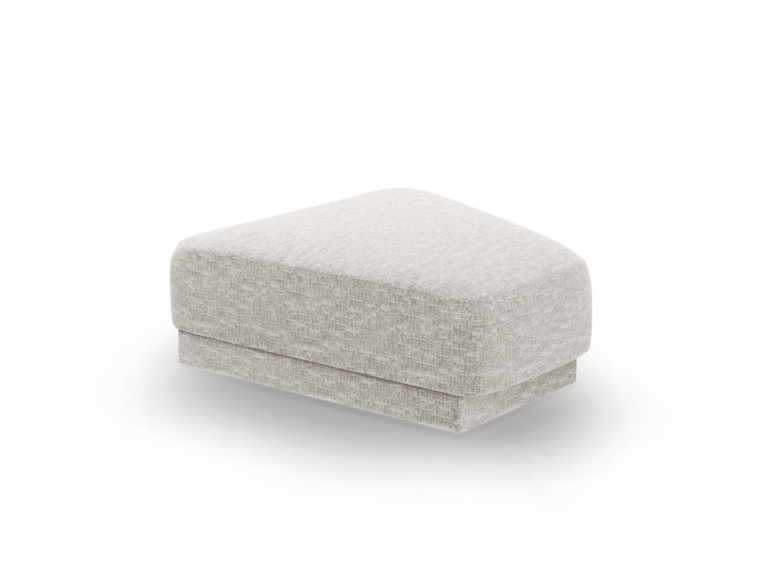 Eleganter Miley Pouf in schimmerndem Silber, ideal für zusätzliche Sitzplätze und als dekoratives Element in jedem Raum.