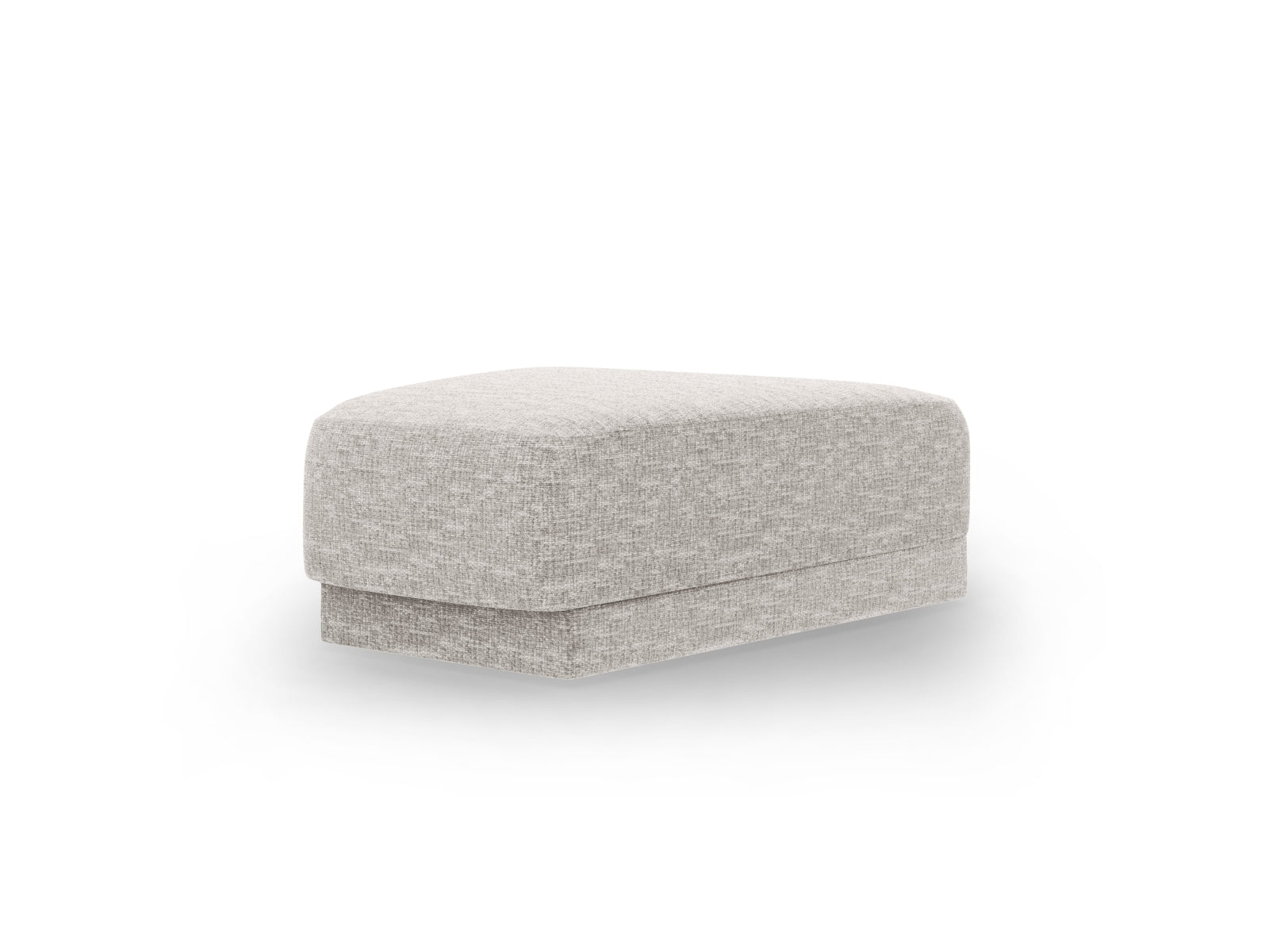 Stylischer Miley Pouf in glänzendem Silber, perfekt für gemütliche Sitzgelegenheiten und als schickes Wohnaccessoire.