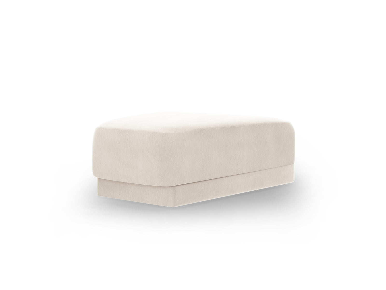 Stylischer Miley Velour Pouf in sanftem Beige, perfekt für zusätzlichen Sitzkomfort und als dekoratives Element in Ihrem Zuhause.