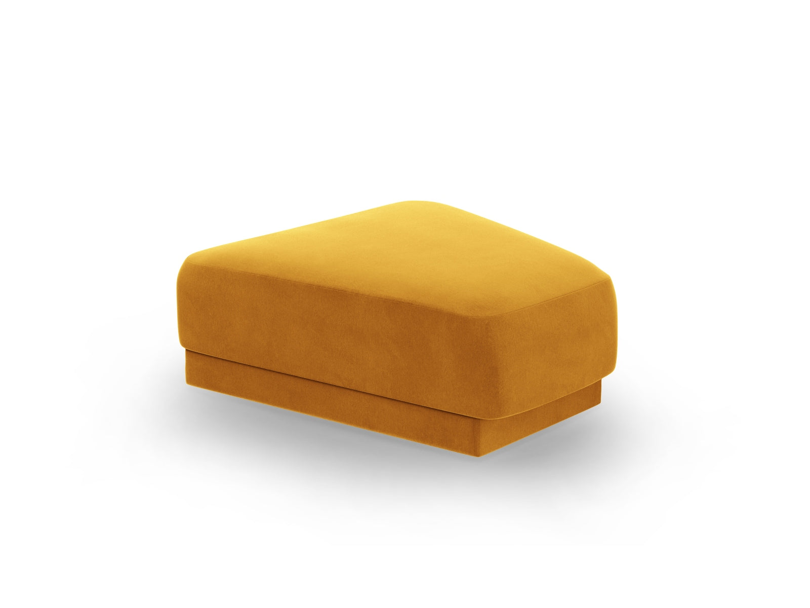 Eleganter Miley Velour Pouf in sanften Gelbtönen, ideal für entspannte Momente und als stilvolles Wohnaccessoire.