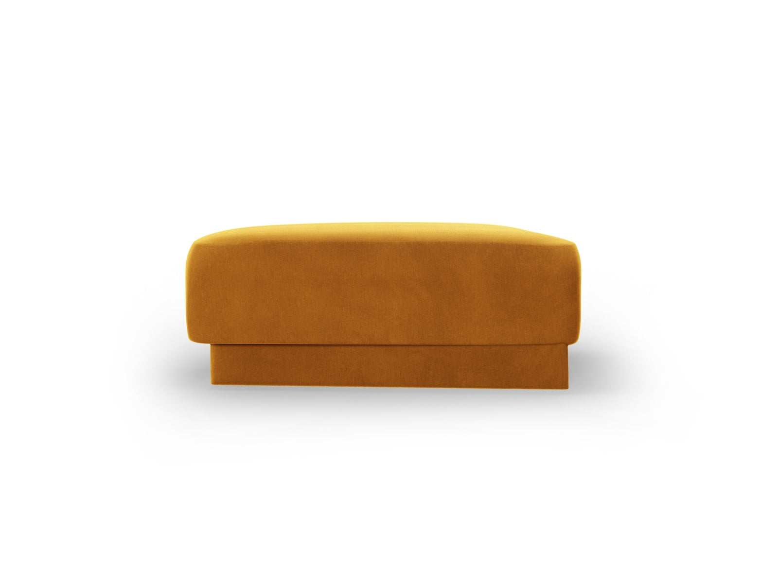 Eleganter Miley Velour Pouf in sanften Gelbtönen, ideal für entspannte Sitzmöglichkeiten und als stilvolles Wohnaccessoire.