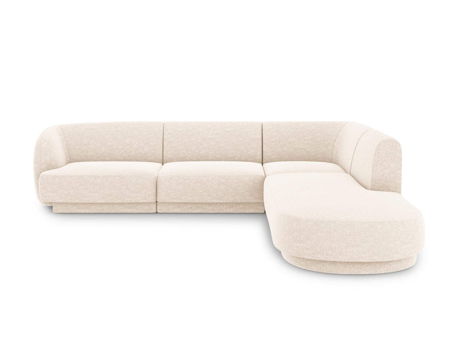 Miley Ecksofa rechts 6 Sitzer in Light Beige präsentiert im Onlineshop von KAQTU Design AG. Ecksofa rechts ist von Micadoni