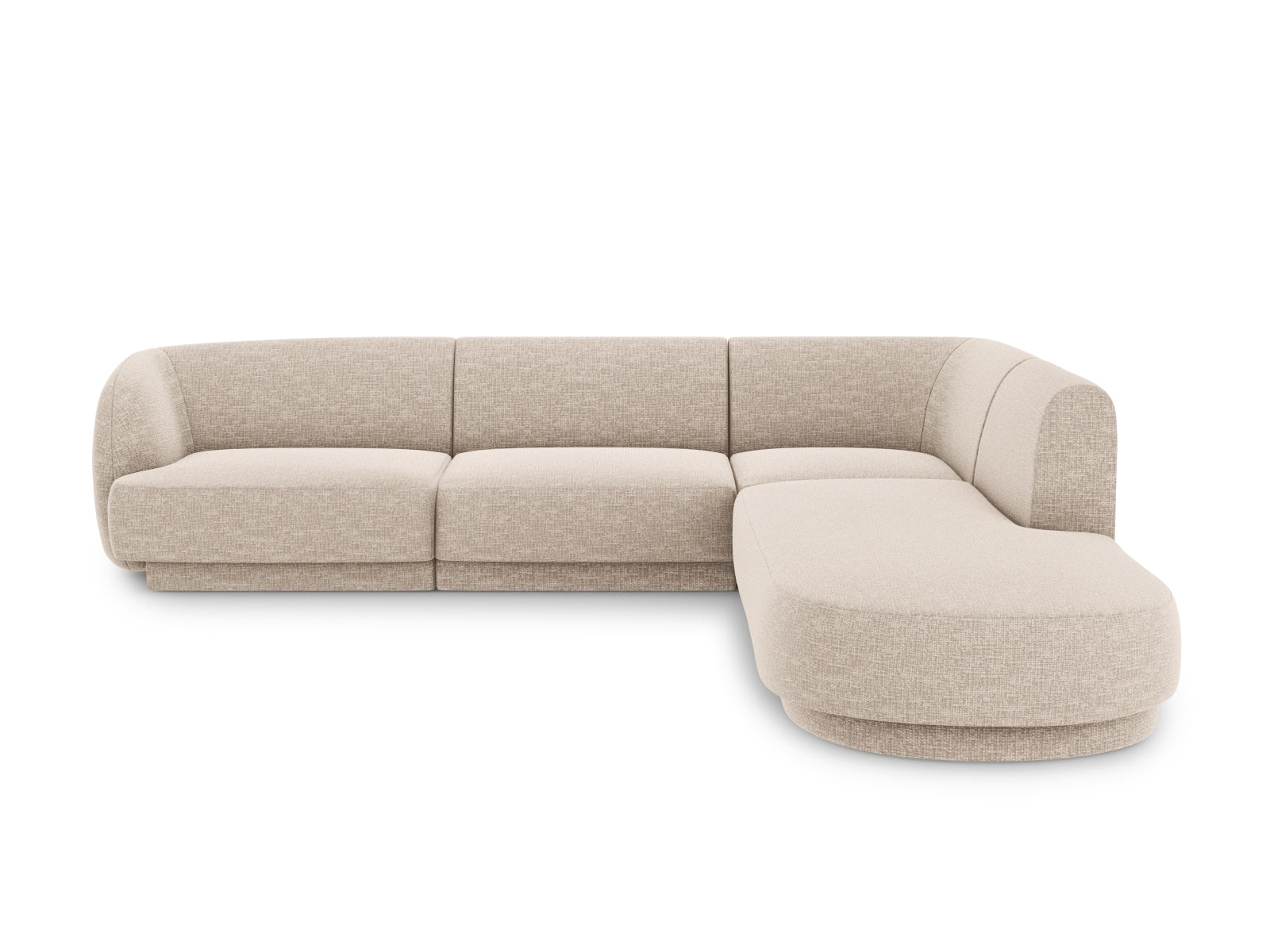 Miley Ecksofa rechts 6 Sitzer in Beige-Haga präsentiert im Onlineshop von KAQTU Design AG. Ecksofa rechts ist von Micadoni