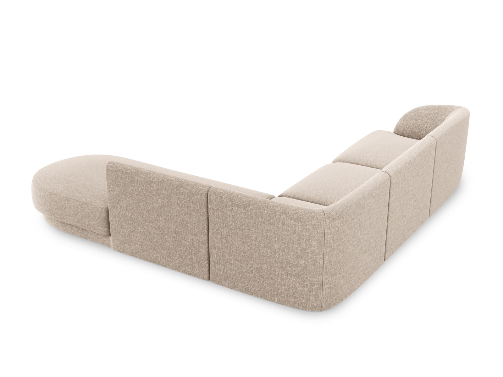 Elegantes, beiges 6-Sitzer Ecksofa "Miley" von Micadoni, ideal für stilvolle Wohnzimmer und gesellige Runden.