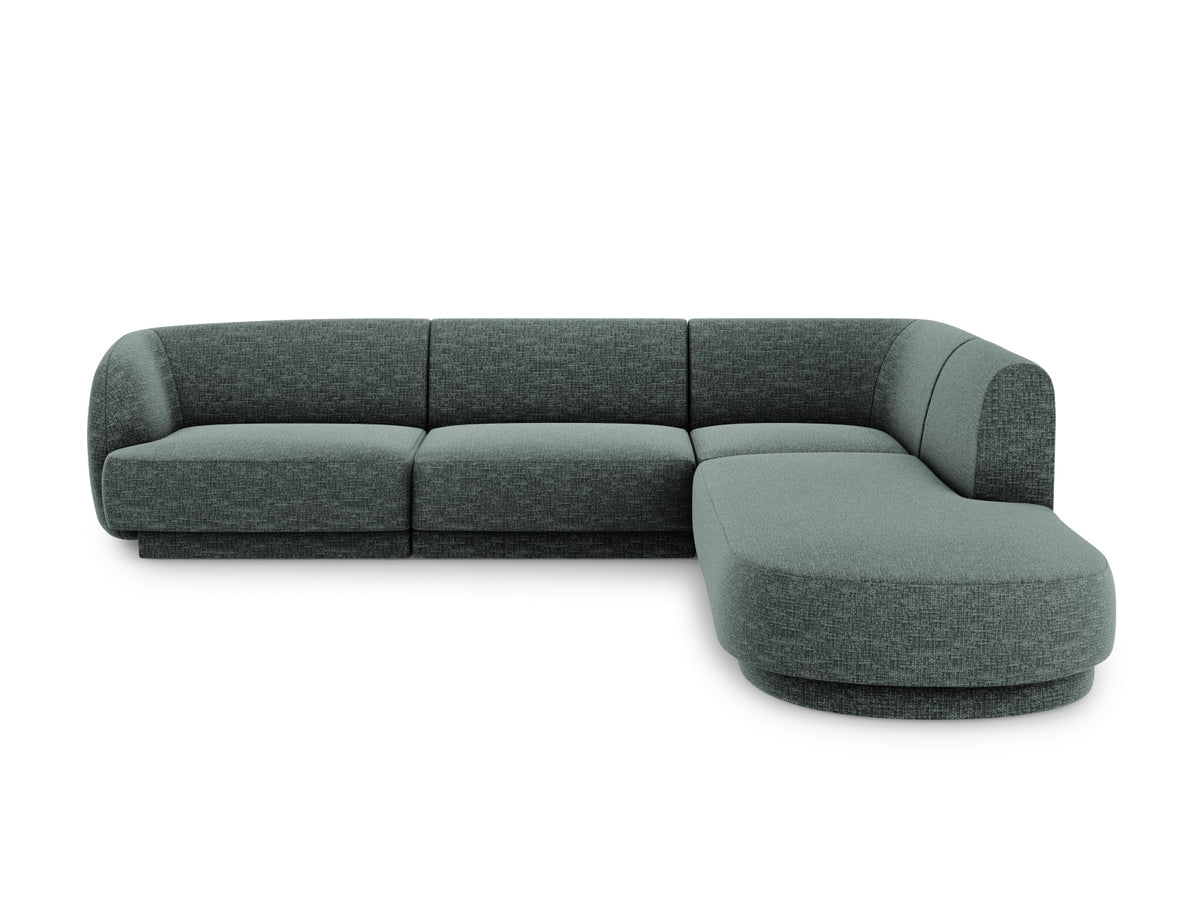 Miley Ecksofa rechts 6 Sitzer in Petrol-Haga präsentiert im Onlineshop von KAQTU Design AG. Ecksofa rechts ist von Micadoni