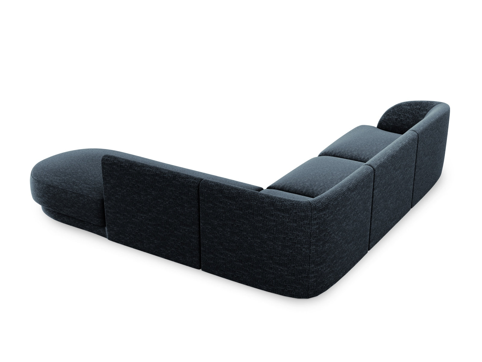 Elegantes Miley Ecksofa rechts für bis zu 6 Personen in Royal Blue-Haga, perfekt für stilvolle Wohnzimmer und gemütliche Abende.
