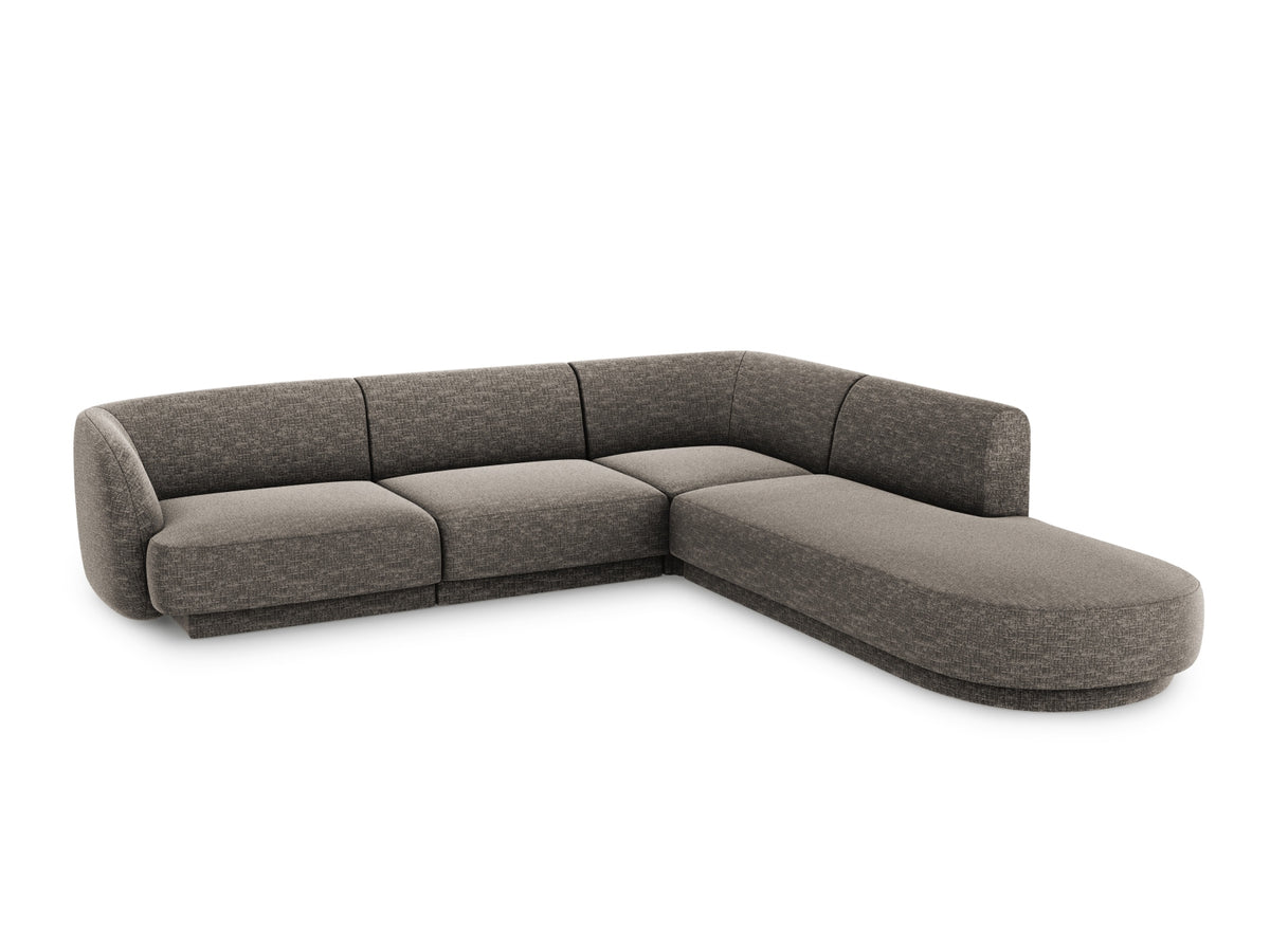 Miley Ecksofa rechts 6 Sitzer in Grey-Haga präsentiert im Onlineshop von KAQTU Design AG. Ecksofa rechts ist von Micadoni