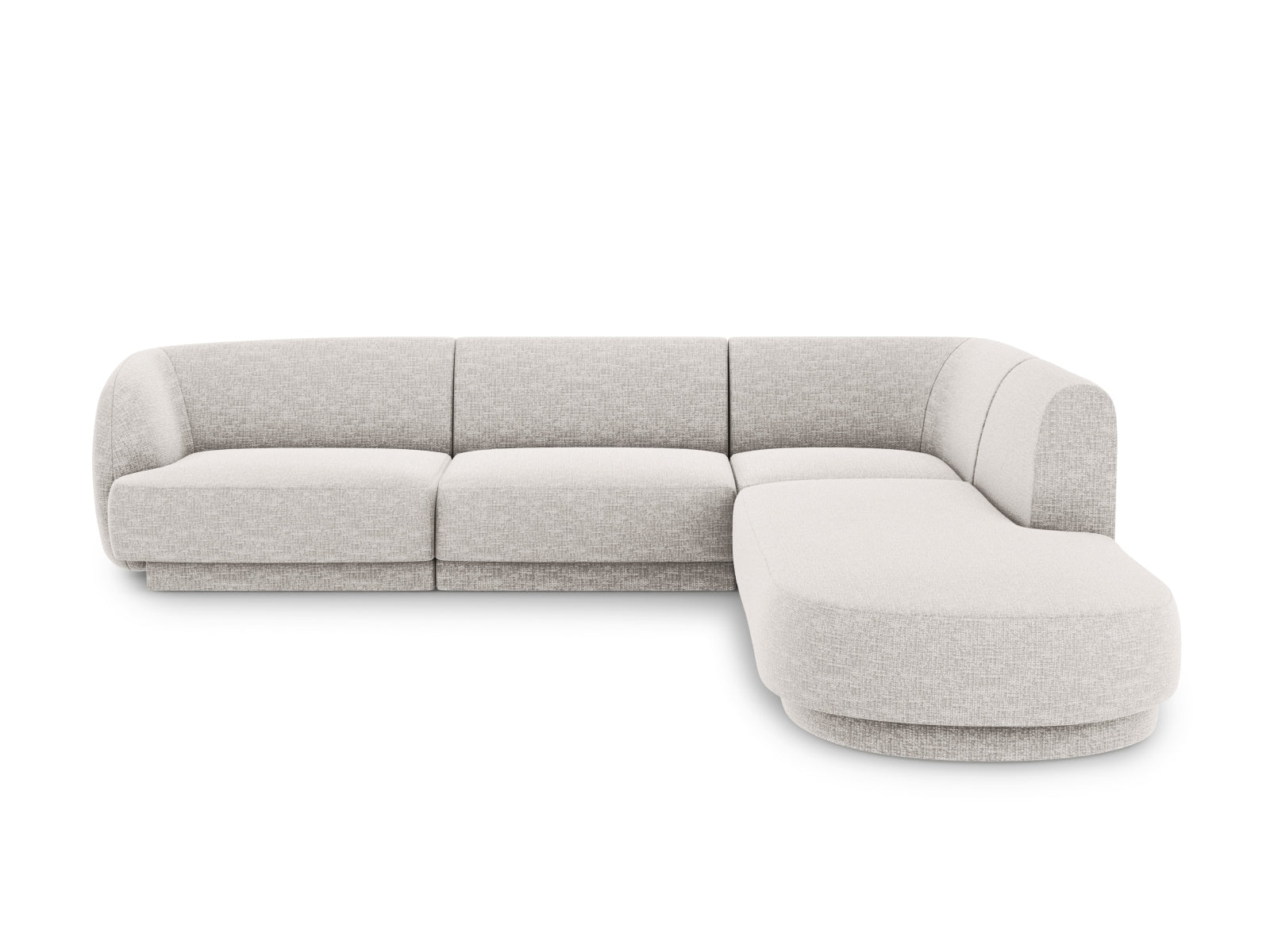 Miley Ecksofa rechts 6 Sitzer in Silver präsentiert im Onlineshop von KAQTU Design AG. Ecksofa rechts ist von Micadoni