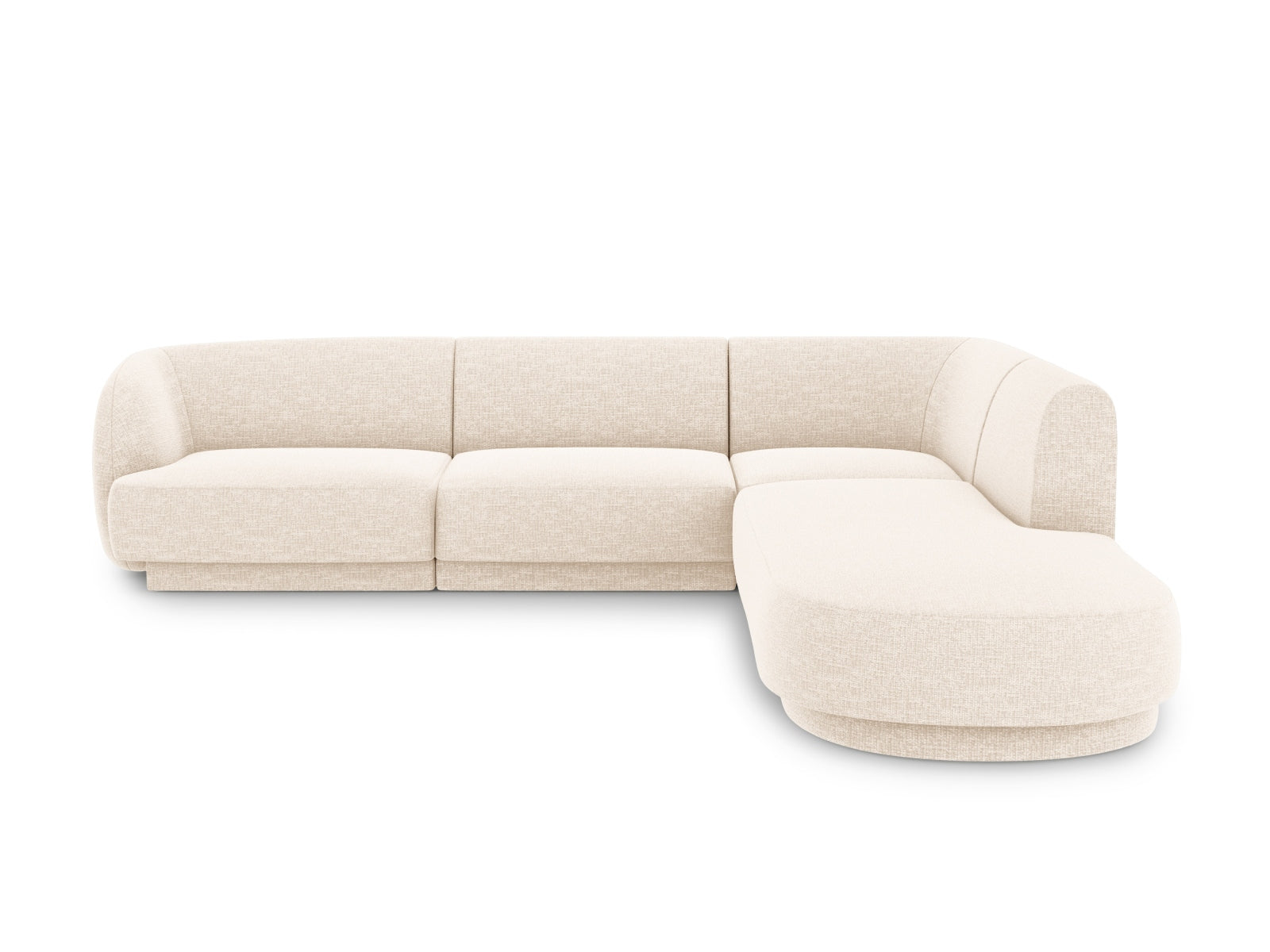 Miley Ecksofa rechts 6 Sitzer in Ivory präsentiert im Onlineshop von KAQTU Design AG. Ecksofa rechts ist von Micadoni