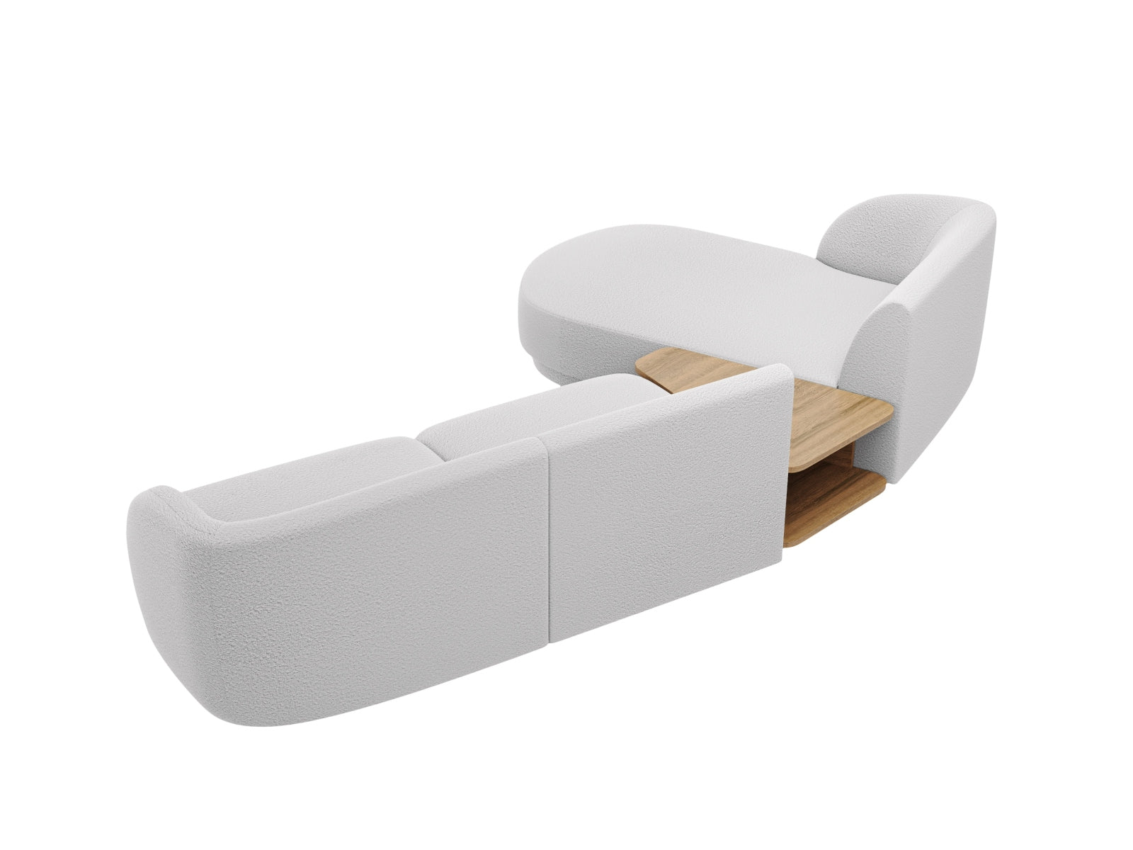 Modulares 3-Sitzer-Sofa Miley in modernem Grau, perfekt für entspannte Abende und flexible Raumgestaltung, von Micadoni.