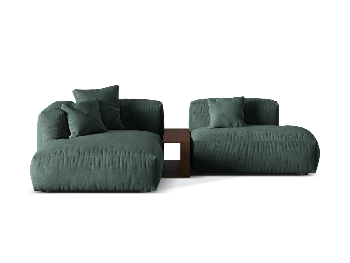 Martina Modulares Ecksofa links 2 Sitzer in Petrol-Vogue präsentiert im Onlineshop von KAQTU Design AG. L-Sofa links ist von Micadoni