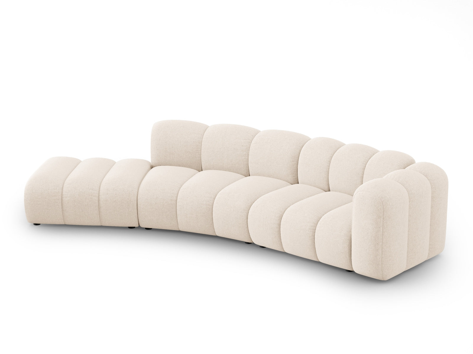 Lupine Modulares Sofa links 5 Sitzer in Light Beige präsentiert im Onlineshop von KAQTU Design AG. L-Sofa links ist von Micadoni