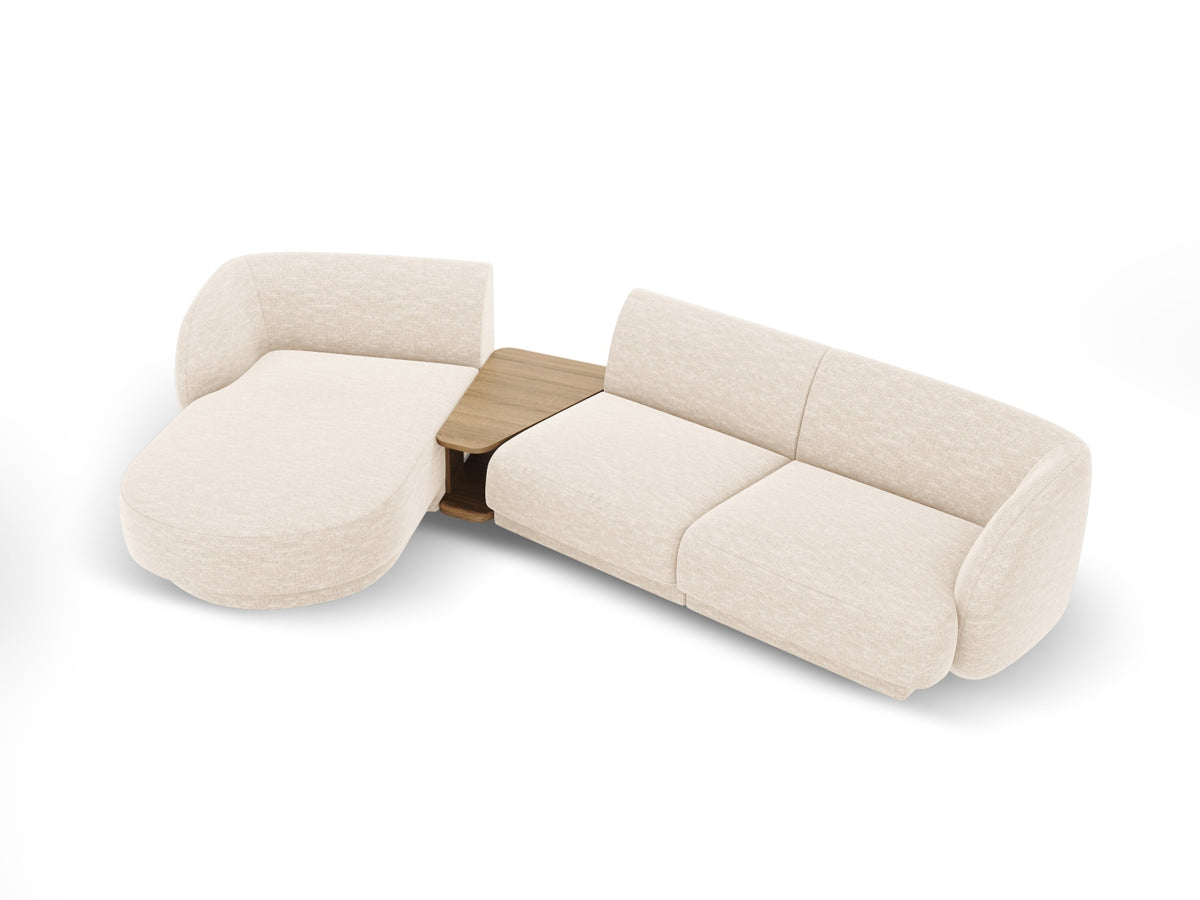 Miley Modulares Sofa links 3 Sitzer in Light Beige-Haga präsentiert im Onlineshop von KAQTU Design AG. L-Sofa links ist von Micadoni