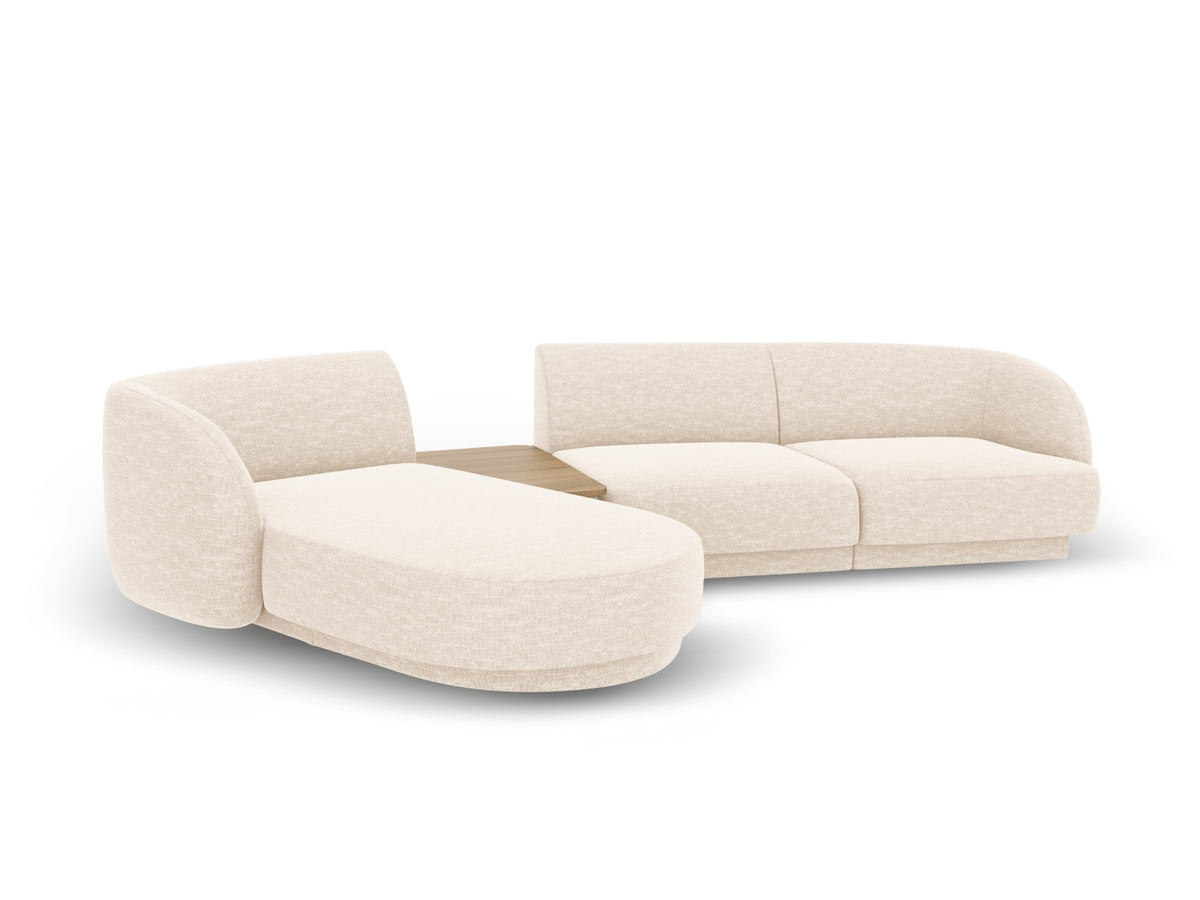 Miley Modulares Sofa links 3 Sitzer in Light Beige-Haga präsentiert im Onlineshop von KAQTU Design AG. L-Sofa links ist von Micadoni
