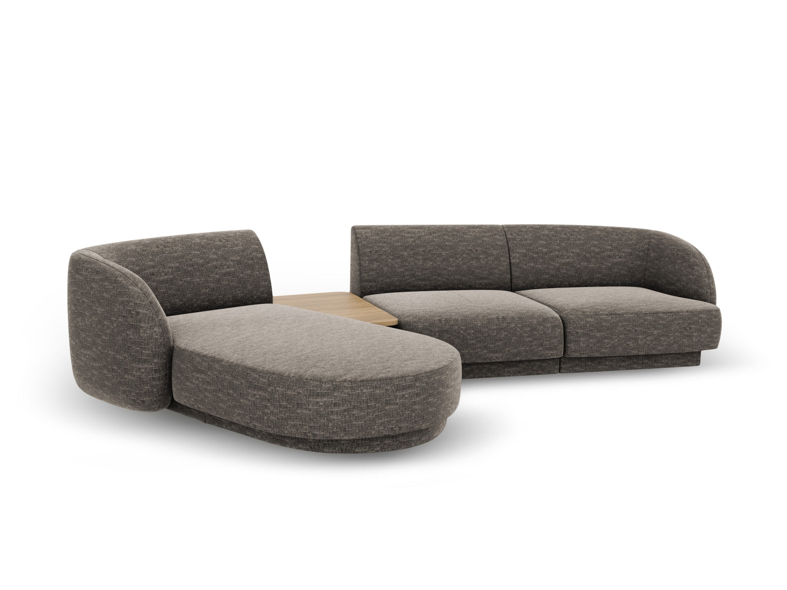Elegantes 3-Sitzer Miley Sofa links in modernem Grau, ideal für stilvolle Wohnräume und gemütliche Entspannung von Micadoni.
