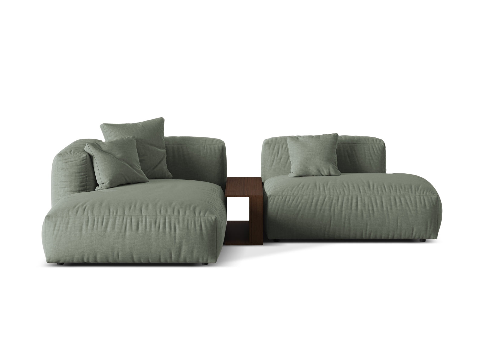 Martina Modulares Ecksofa links 2 Sitzer in Moss Green präsentiert im Onlineshop von KAQTU Design AG. Ecksofa links ist von Micadoni