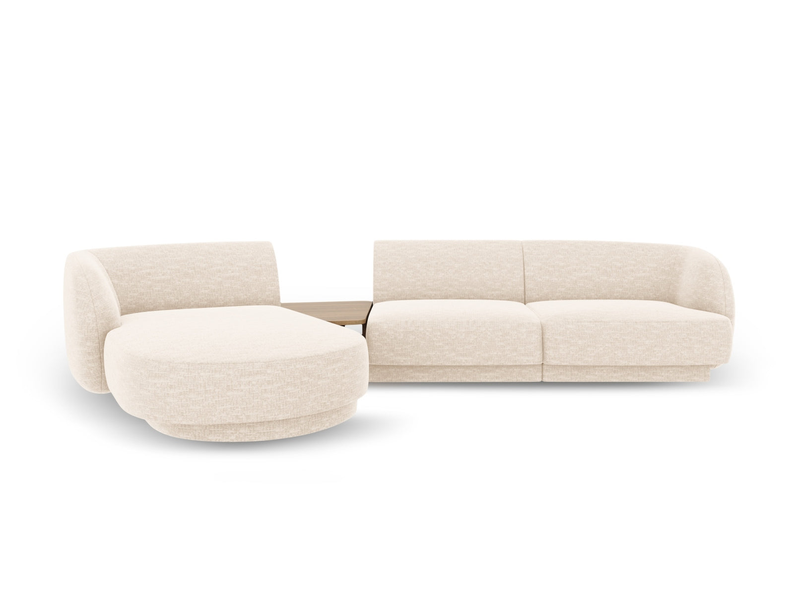Miley Modulares Sofa links 3 Sitzer in Ivory-Eden präsentiert im Onlineshop von KAQTU Design AG. L-Sofa links ist von Micadoni