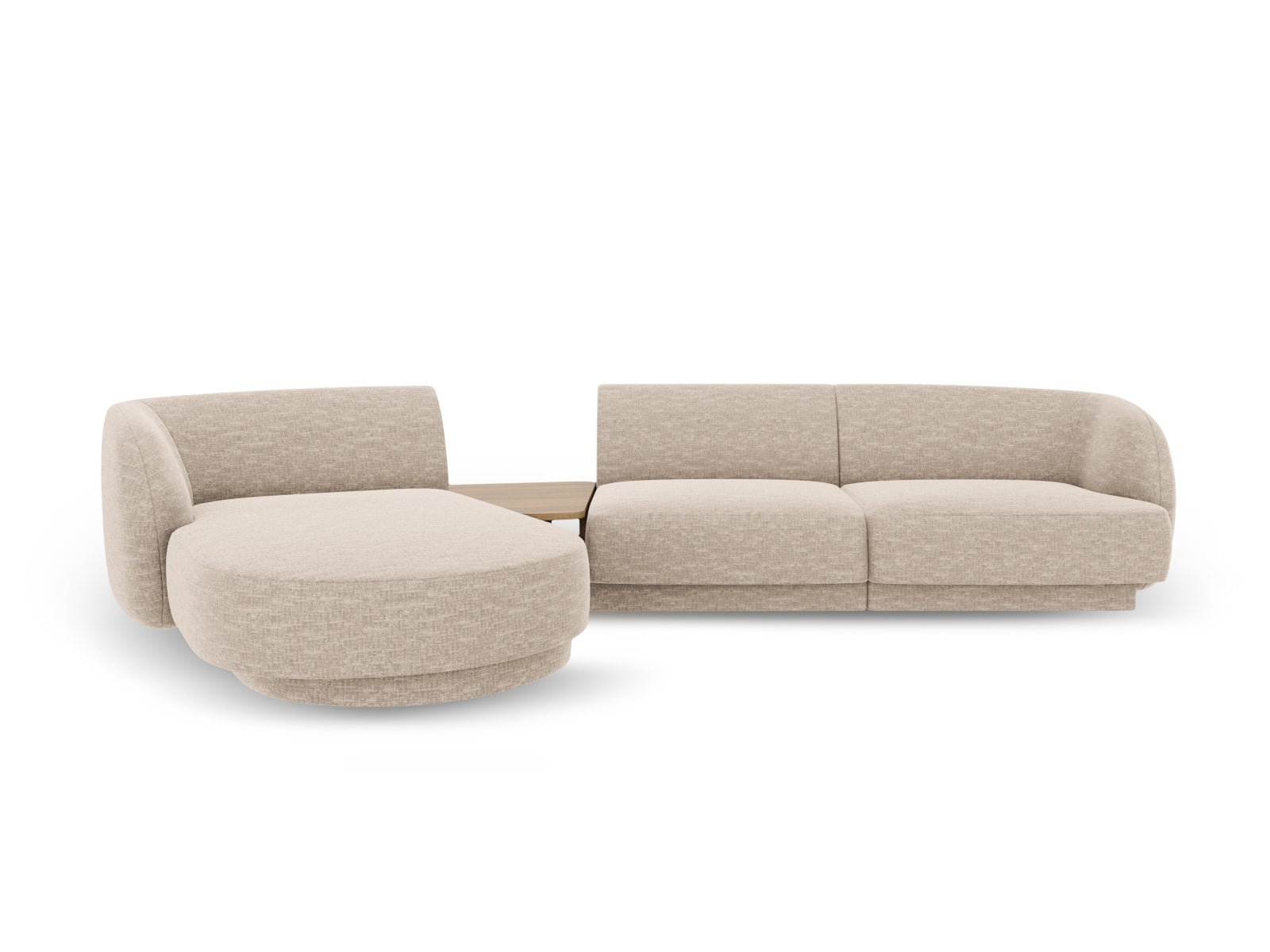 Miley Modulares Sofa links 3 Sitzer in Beige-Eden präsentiert im Onlineshop von KAQTU Design AG. L-Sofa links ist von Micadoni