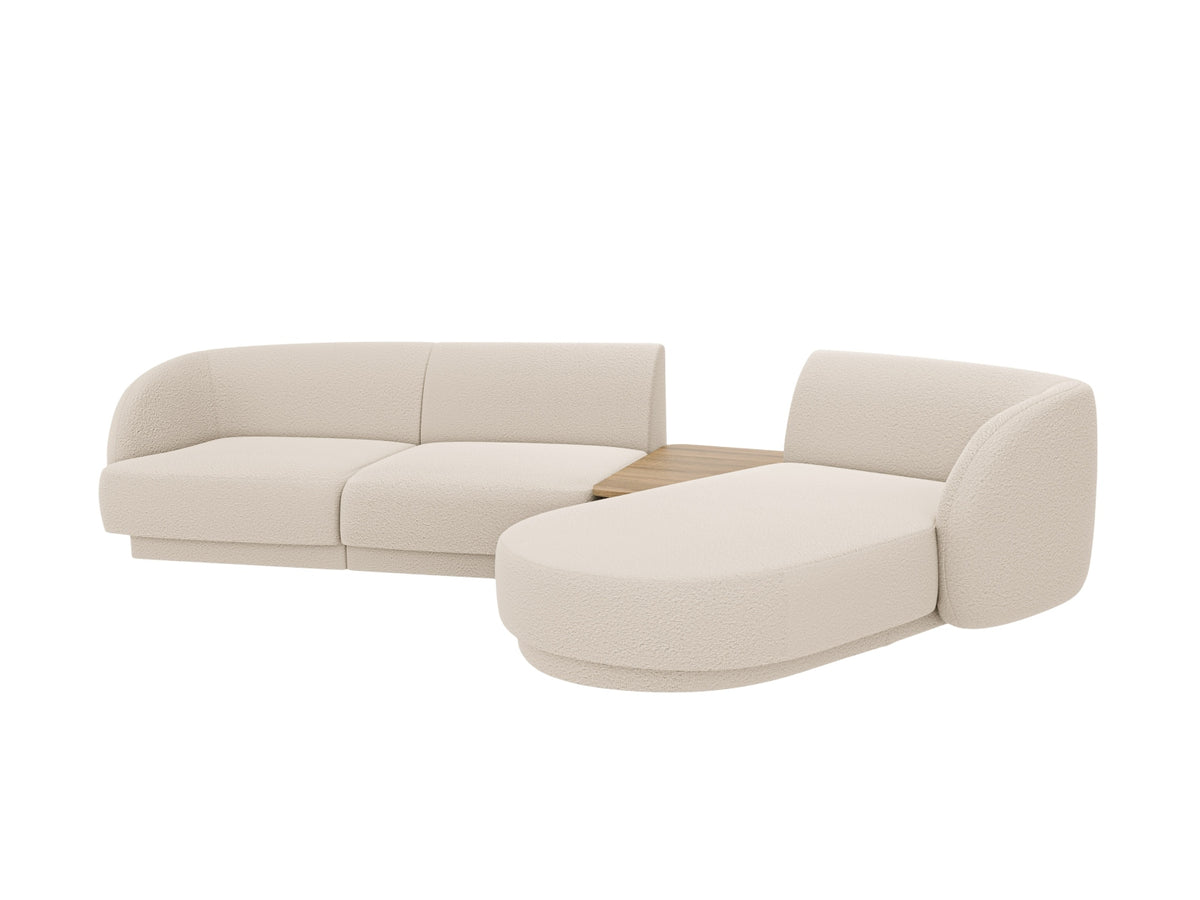 Miley Modulares Sofa rechts 3 Sitzer in Beige-Baloo präsentiert im Onlineshop von KAQTU Design AG. L-Sofa rechts ist von Micadoni