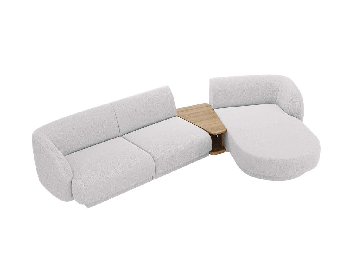 Miley Modulares Sofa rechts 3 Sitzer in Light Grey-Baloo präsentiert im Onlineshop von KAQTU Design AG. L-Sofa rechts ist von Micadoni