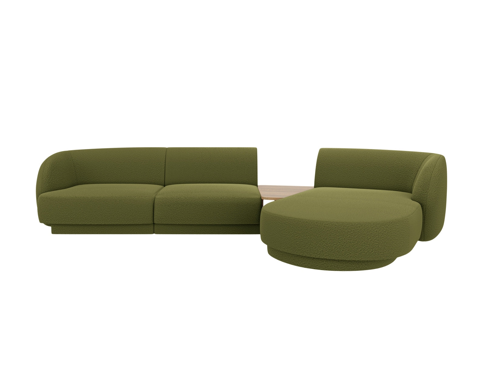 Miley Modulares Sofa rechts 3 Sitzer in Dark Olive Green-Baloo präsentiert im Onlineshop von KAQTU Design AG. L-Sofa rechts ist von Micadoni