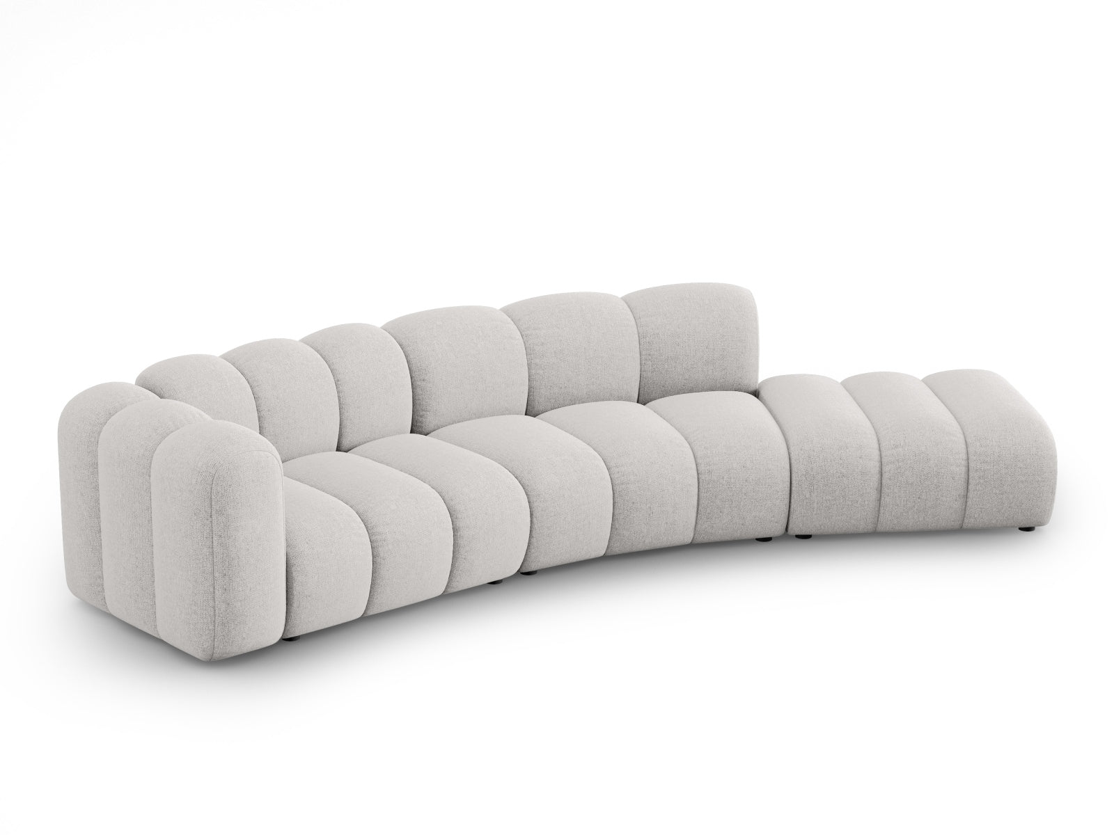 Lupine Modulares Sofa rechts 5 Sitzer in Light Grey präsentiert im Onlineshop von KAQTU Design AG. L-Sofa rechts ist von Micadoni
