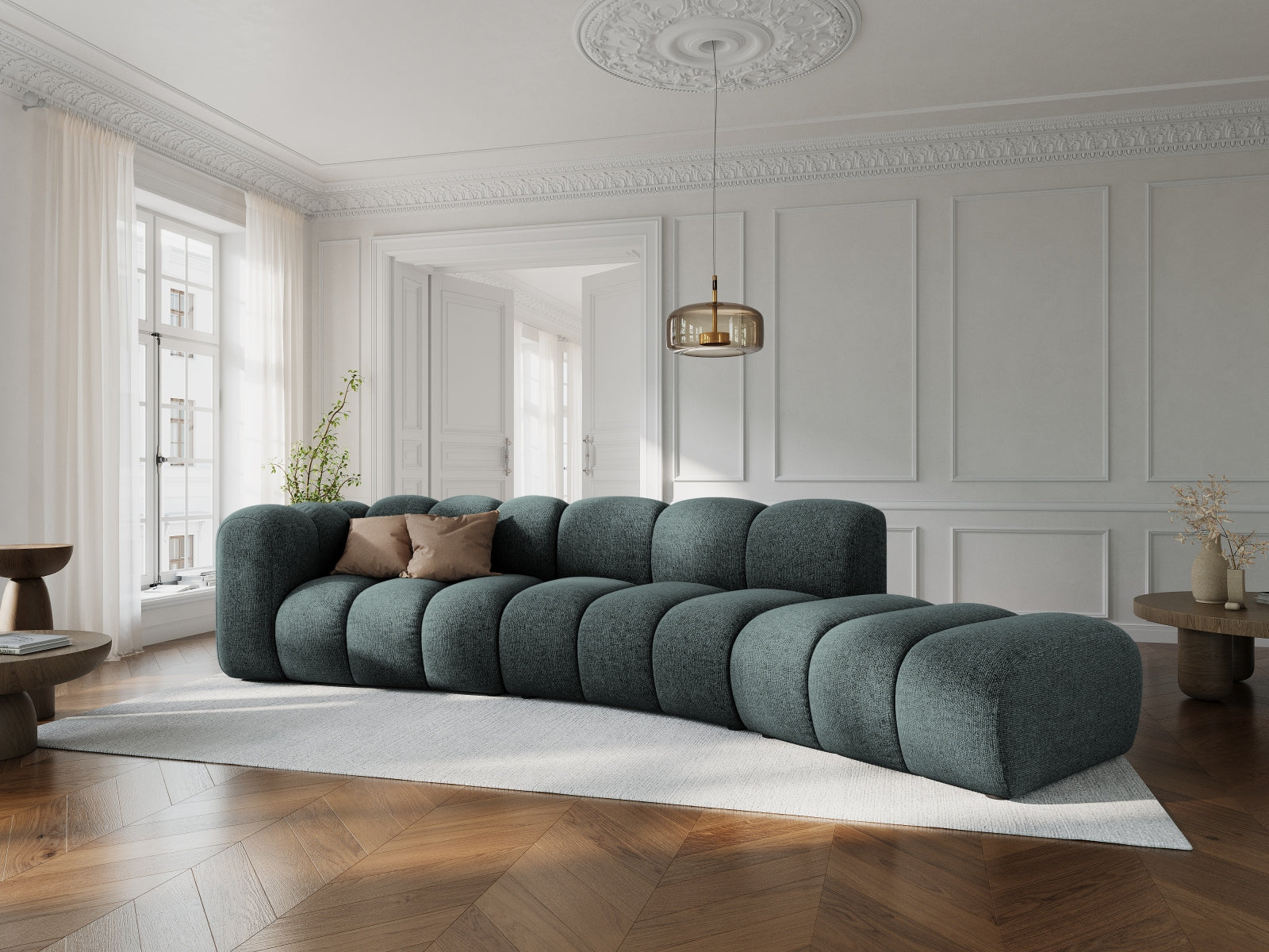 Entdecken Sie das stilvolle Lupine Modulare Sofa rechts 5 Sitzer von Micadoni – perfekt für Komfort und modernes Design in Ihrem Zuhause.