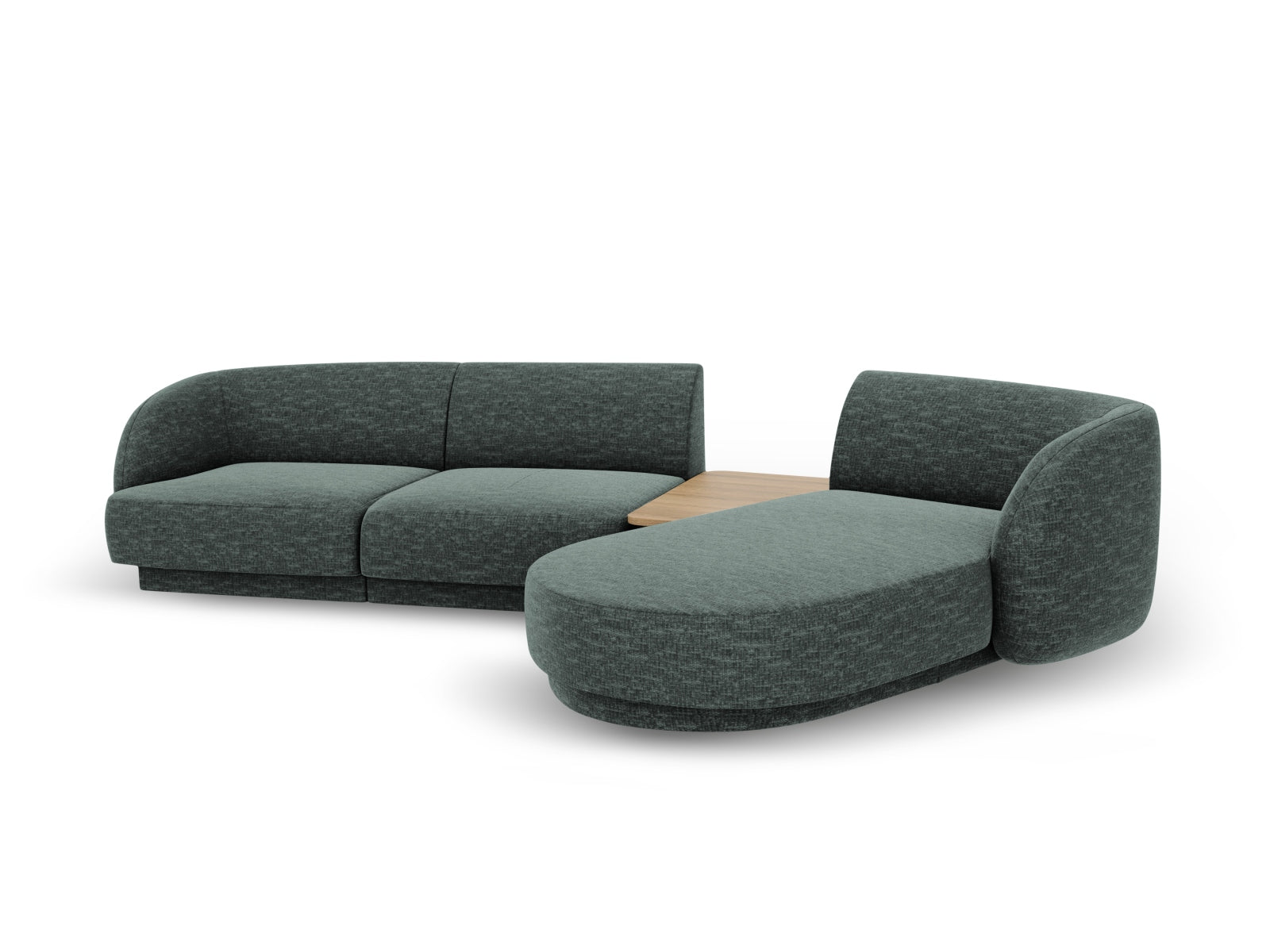 Elegantes, modulares 3-Sitzer Sofa Miley in Petrol-Haga, rechtsseitig, ideal für stilvolle und komfortable Wohnräume von Micadoni.