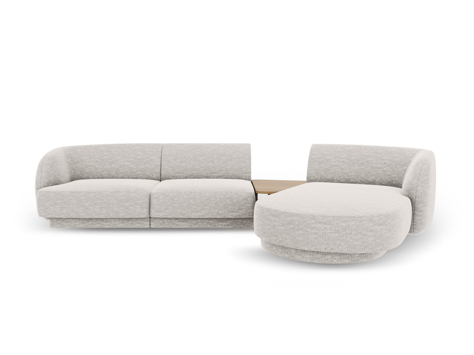 Miley Modulares Sofa rechts 3 Sitzer in Light Grey-Haga präsentiert im Onlineshop von KAQTU Design AG. L-Sofa rechts ist von Micadoni