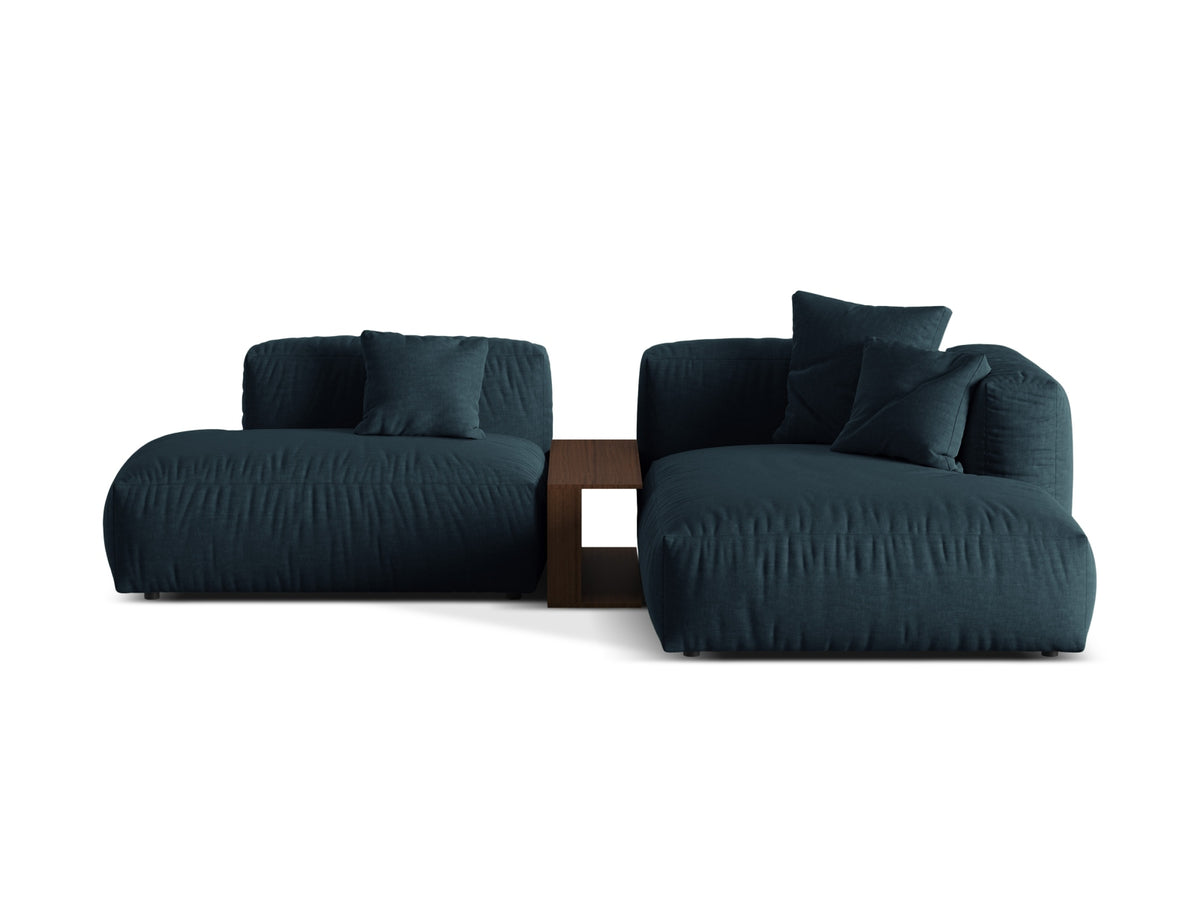 Martina Modulares Ecksofa rechts 2 Sitzer in Blue Jeans-Boston präsentiert im Onlineshop von KAQTU Design AG. L-Sofa rechts ist von Micadoni