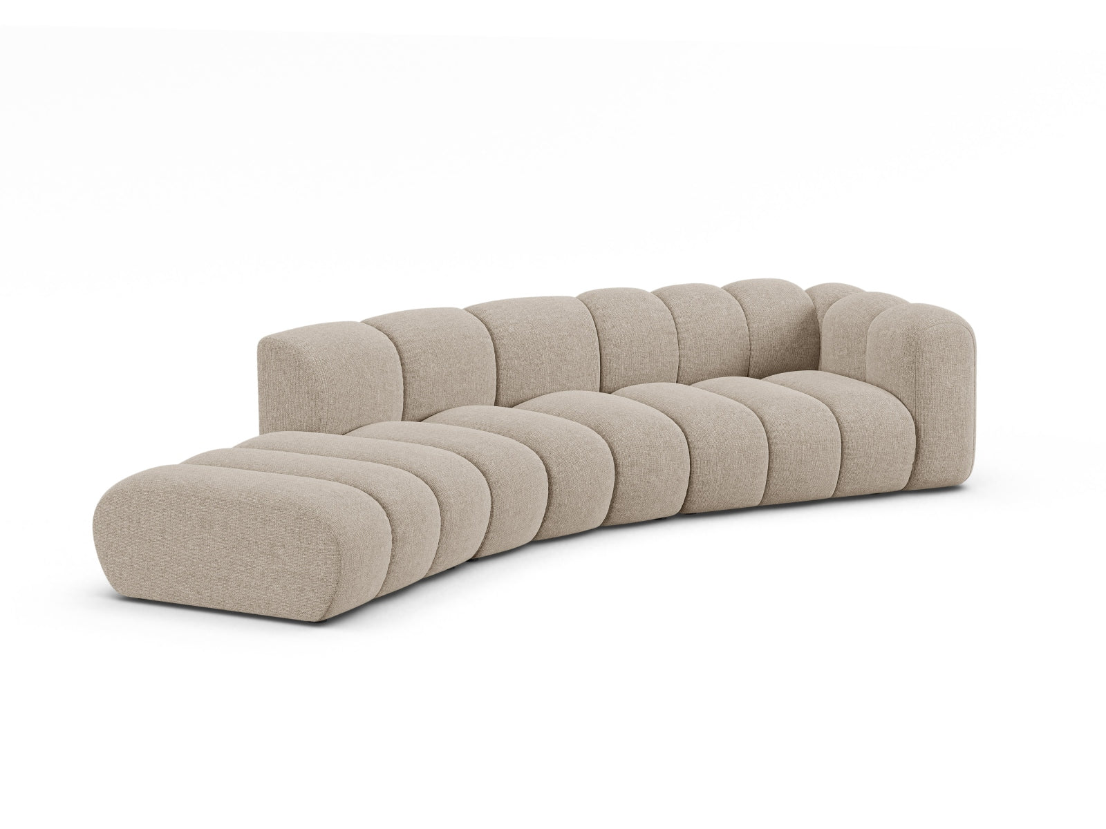Lupine Modular Sofa rechts 5 Sitzer in Dark Beige-Eden präsentiert im Onlineshop von KAQTU Design AG. 5er Sofa ist von Micadoni
