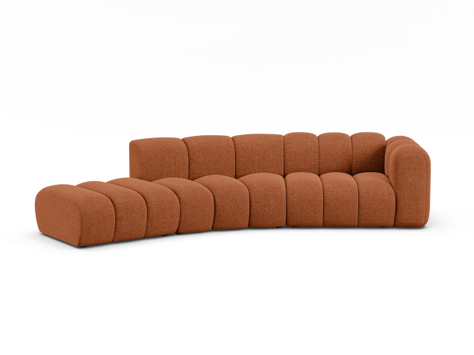Lupine Modular Sofa rechts 5 Sitzer in Brick präsentiert im Onlineshop von KAQTU Design AG. 5er Sofa ist von Micadoni