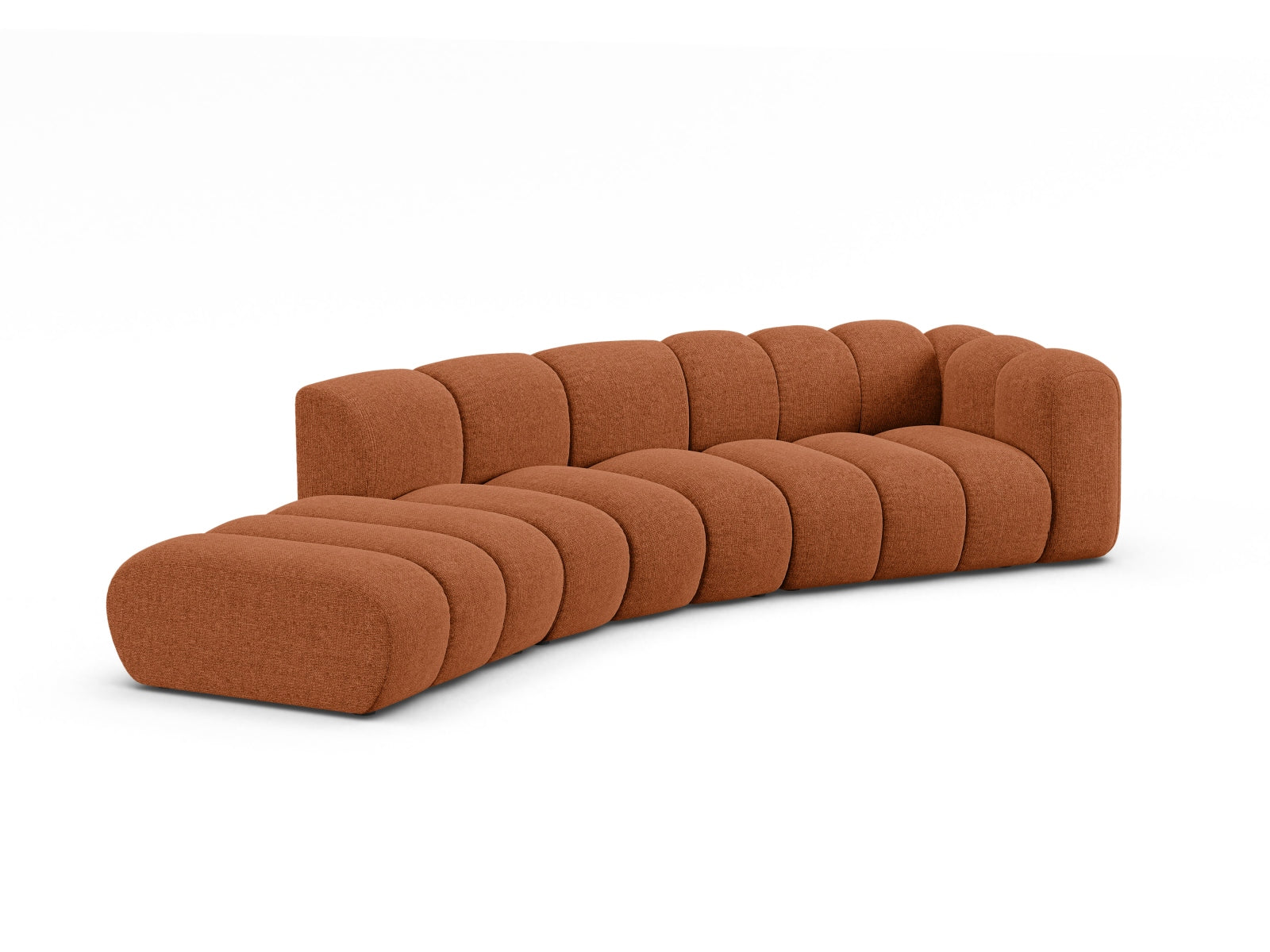 Lupine Modular Sofa rechts 5 Sitzer in Brick-Eden präsentiert im Onlineshop von KAQTU Design AG. 5er Sofa ist von Micadoni