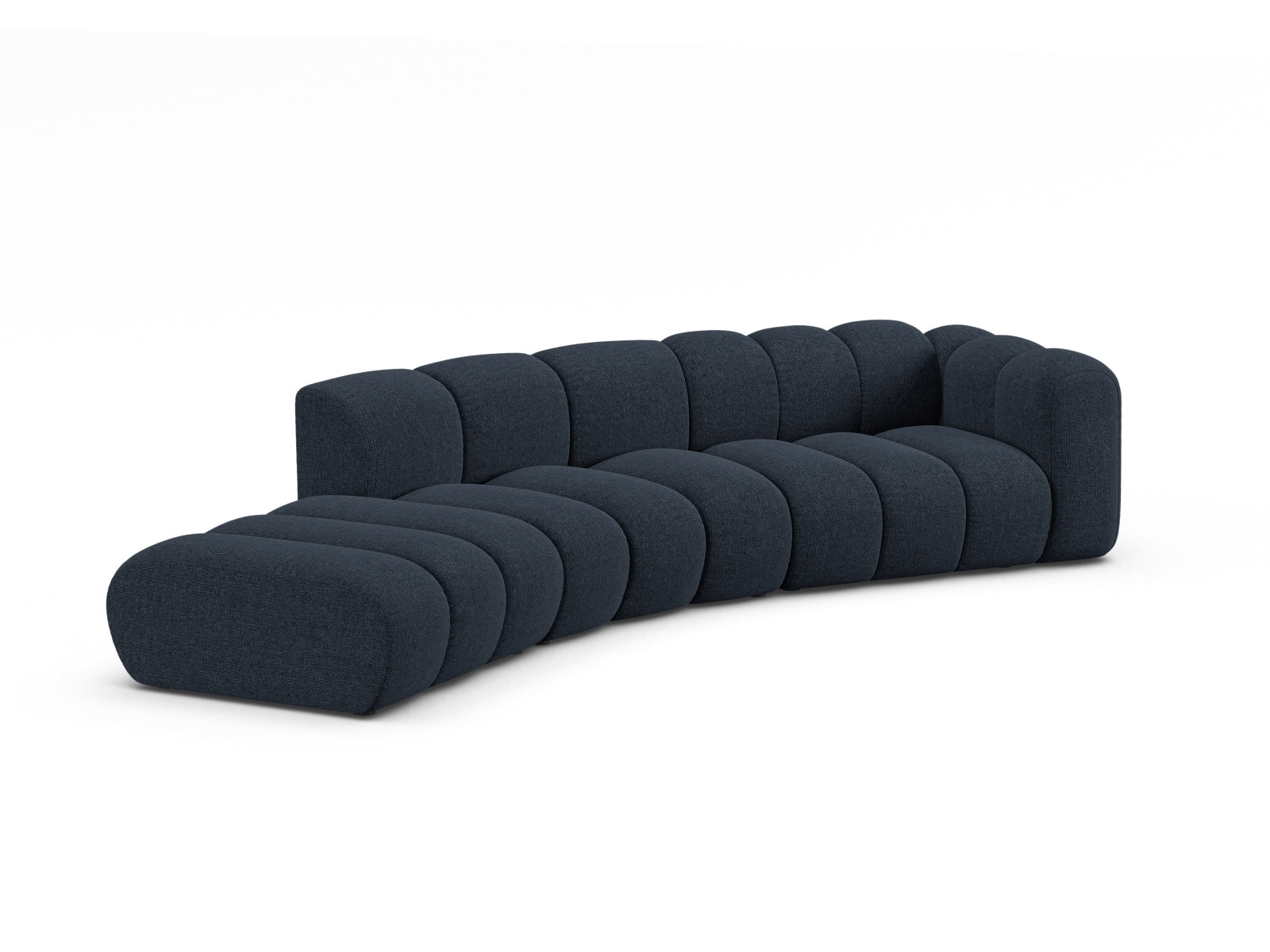 Elegantes 5-Sitzer Sofa Lupine Modular in Navy Blue-Eden, ideal für stilvolle Wohnräume, präsentiert von Micadoni.