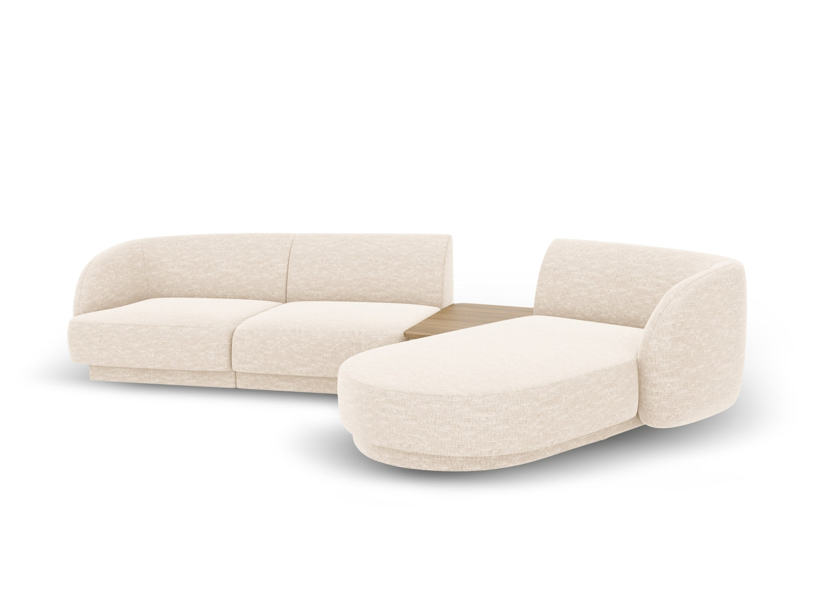 Elegantes Miley Modulares Sofa rechts, 3-Sitzer in Ivory-Eden, ideal für stilvolle Wohnräume und entspannte Stunden von Micadoni.