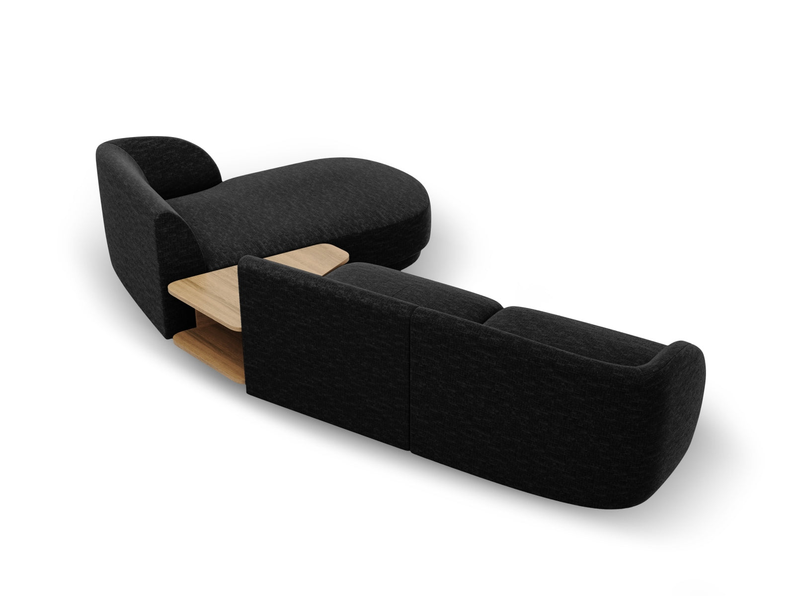 Modernes, anthrazitfarbenes 3-Sitzer-Sofa Miley, rechtsseitig, perfekt für gemütliche Wohnzimmer und flexible Einrichtungsmöglichkeiten.