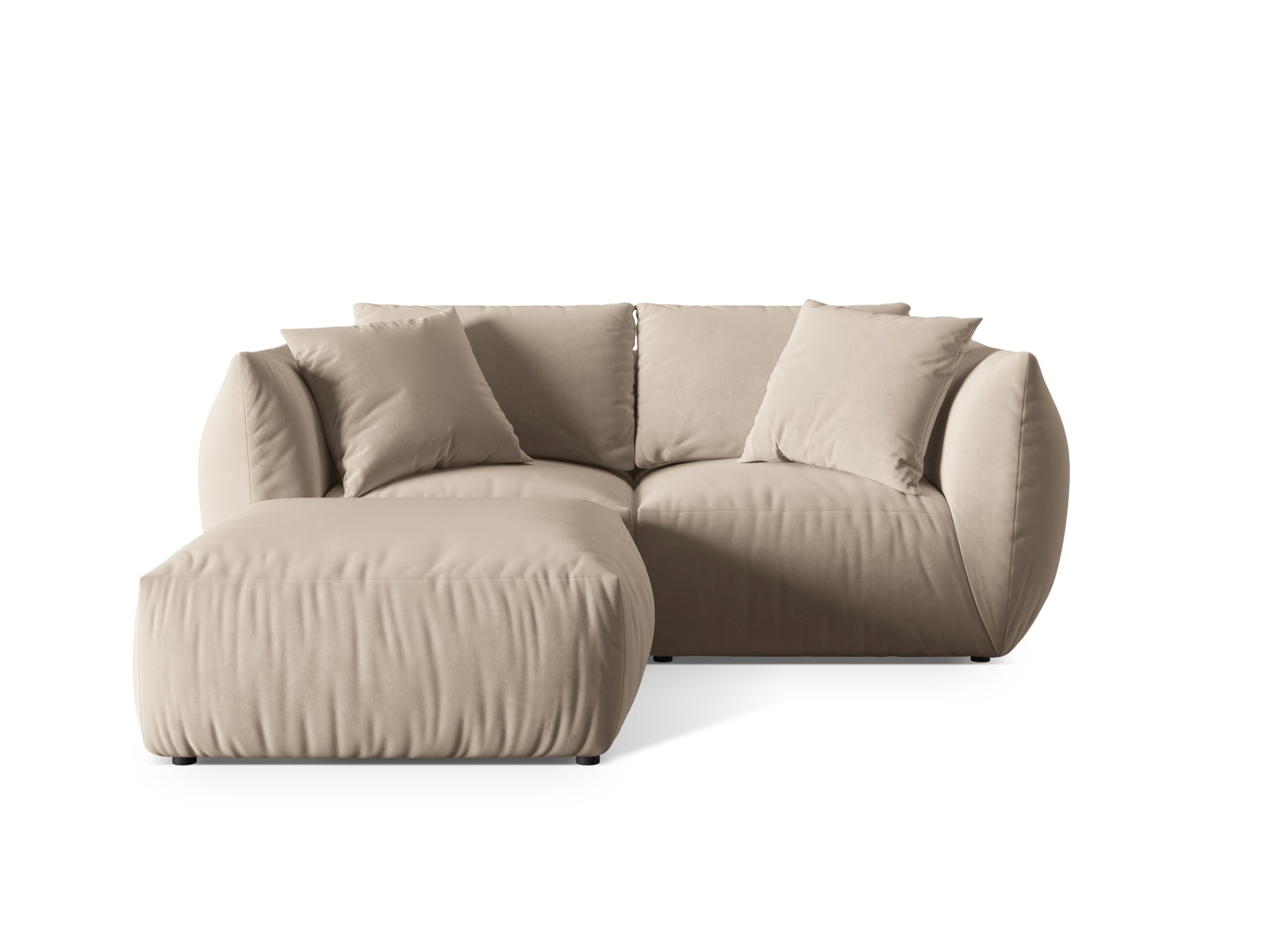 Chris Modular Ecksofa 4 Sitzer in Ecru-Casino präsentiert im Onlineshop von KAQTU Design AG. L-Sofa links ist von Micadoni