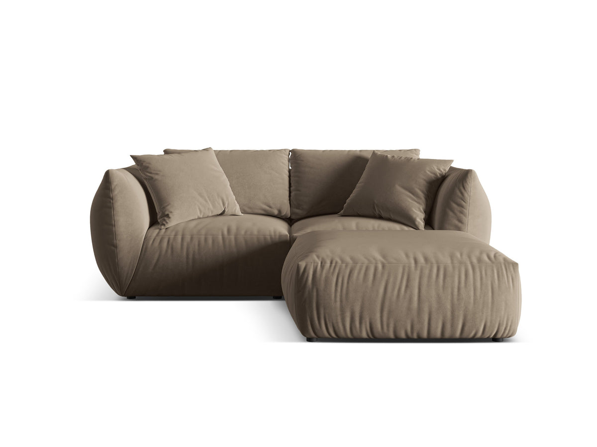Chris Modular Ecksofa 4 Sitzer in Light Brown-Casino präsentiert im Onlineshop von KAQTU Design AG. L-Sofa links ist von Micadoni