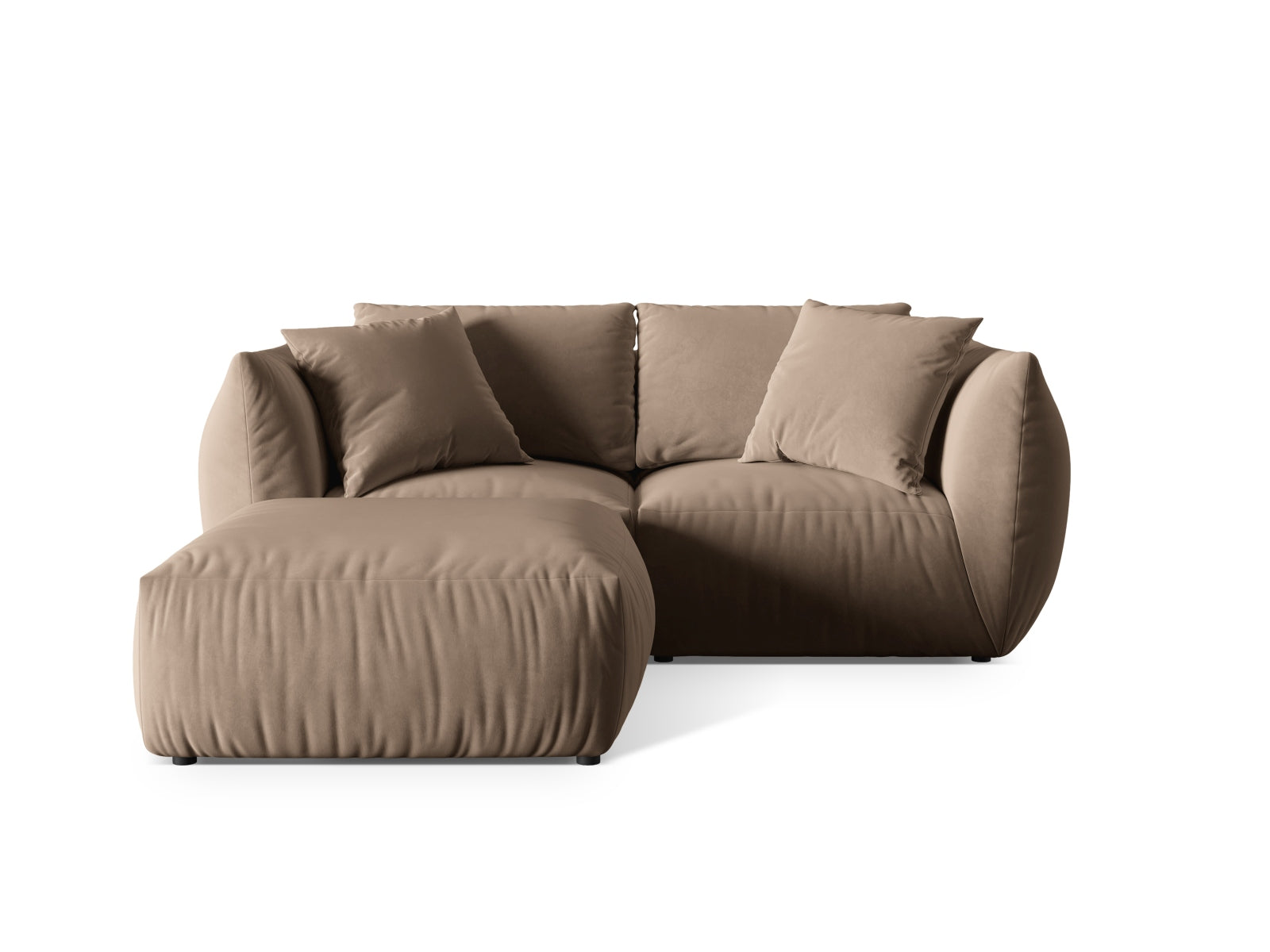 Chris Modular Ecksofa 4 Sitzer in Light Brown-Casino präsentiert im Onlineshop von KAQTU Design AG. L-Sofa links ist von Micadoni