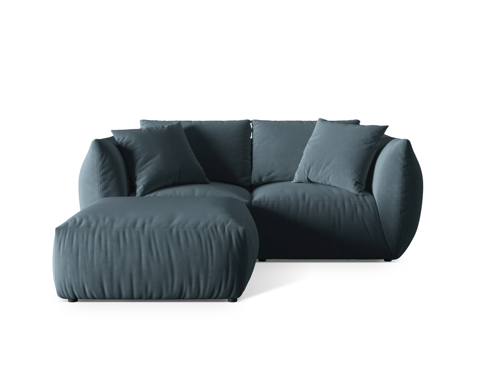 Chris Modular Ecksofa 4 Sitzer in Pastel Blue-Casino präsentiert im Onlineshop von KAQTU Design AG. L-Sofa links ist von Micadoni