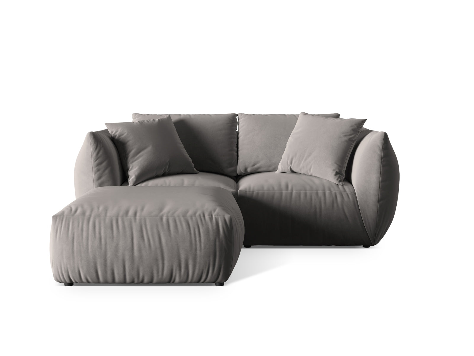 Chris Modular Ecksofa 4 Sitzer in Grey-Casino präsentiert im Onlineshop von KAQTU Design AG. L-Sofa links ist von Micadoni