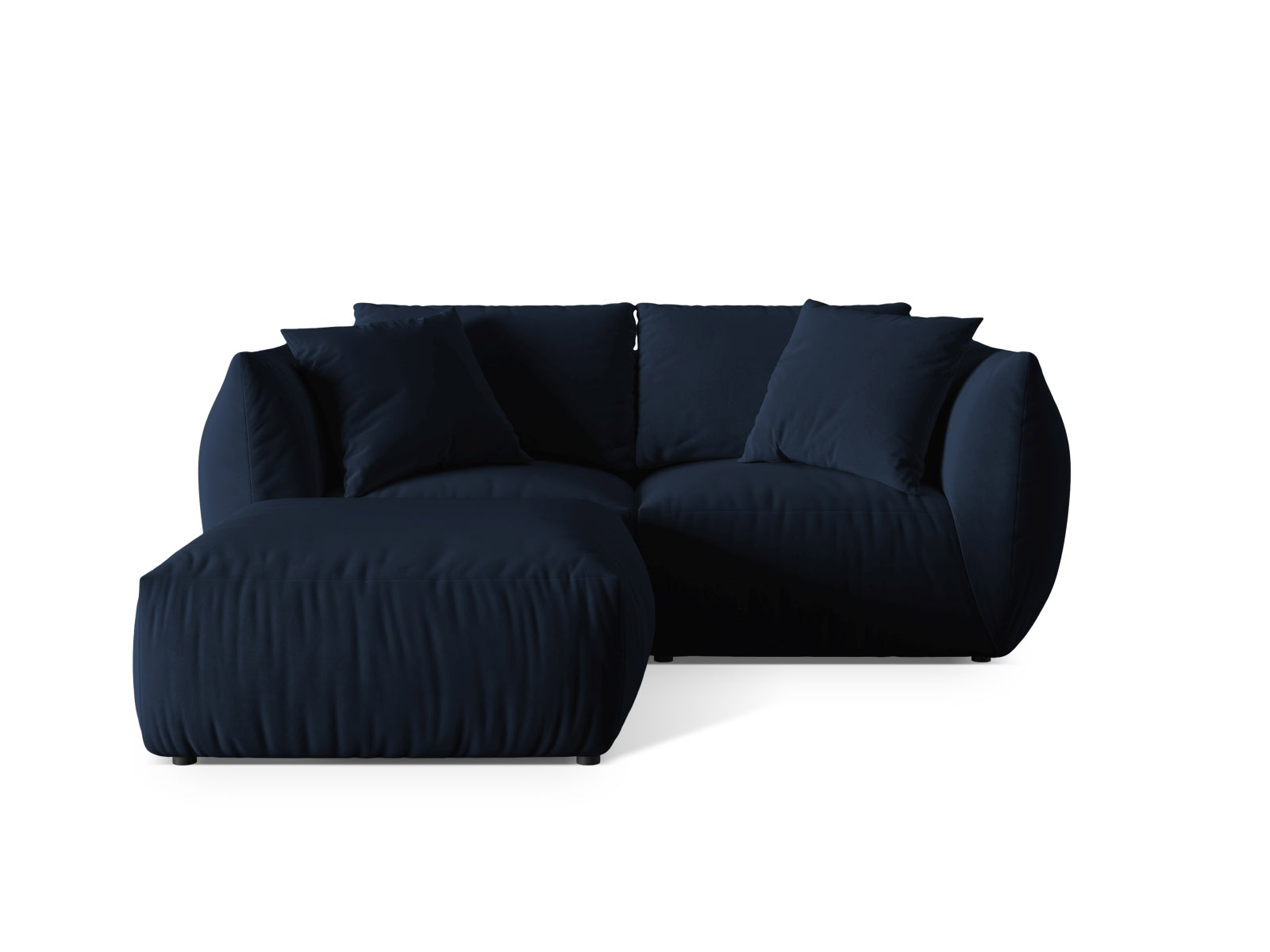 Chris Modular Ecksofa 4 Sitzer in Royal Blue-Casino präsentiert im Onlineshop von KAQTU Design AG. L-Sofa links ist von Micadoni