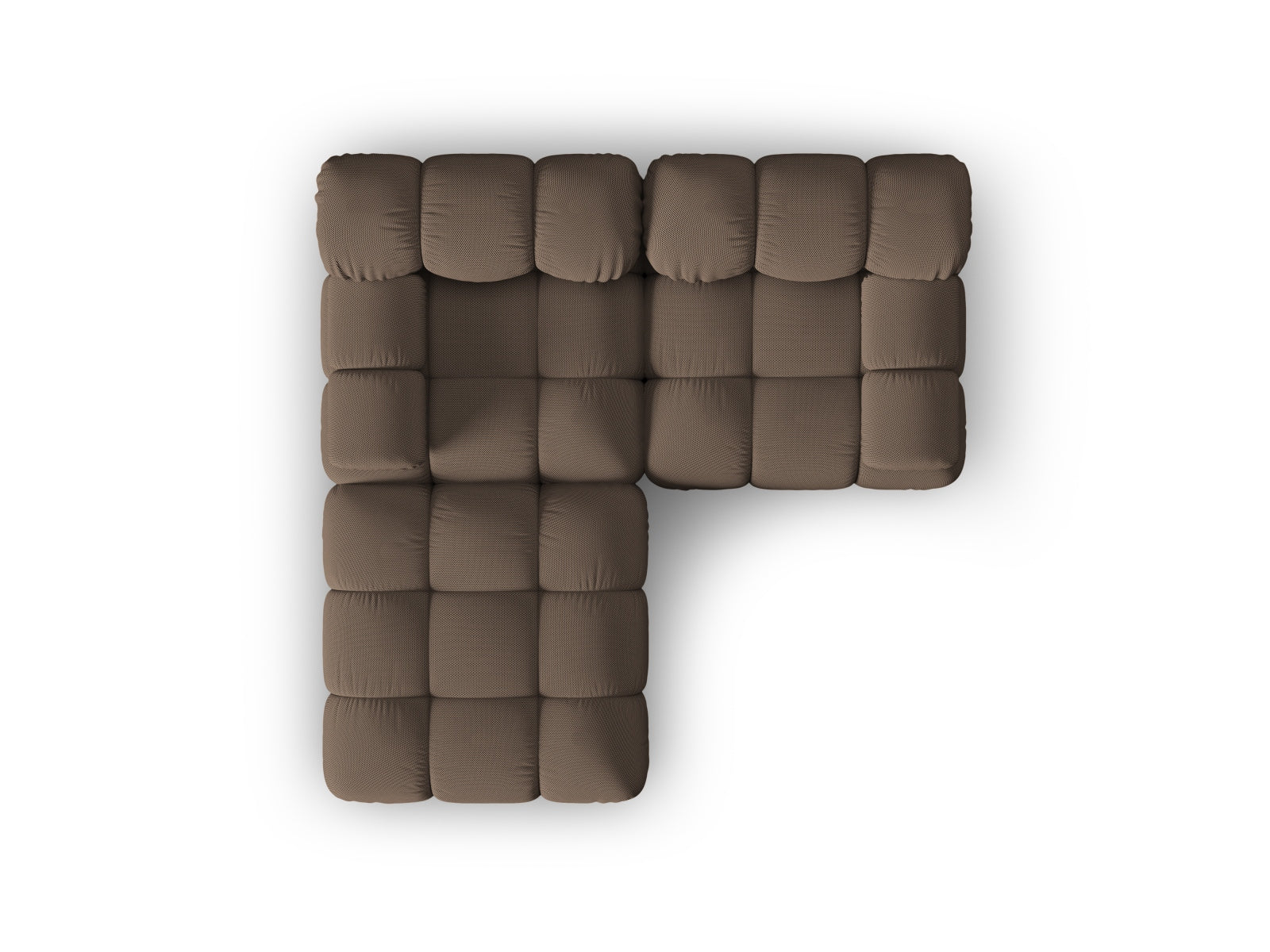 Elegantes Bellis 3-Sitzer Sofa in warmem Braun, modulares Design für individuelle Raumgestaltung und Komfort in jedem Wohnambiente.