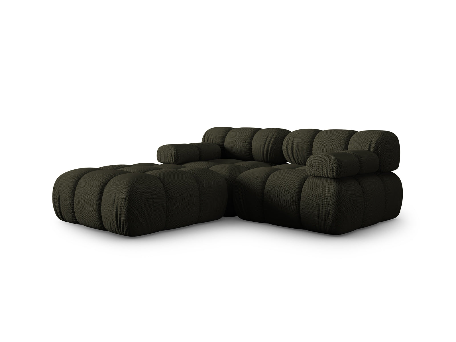 Elegantes Bellis 3-Sitzer Sofa in Amazon Green-Sonic, modulares Design, ideal für stilvolle Wohnräume, präsentiert von Micadoni.